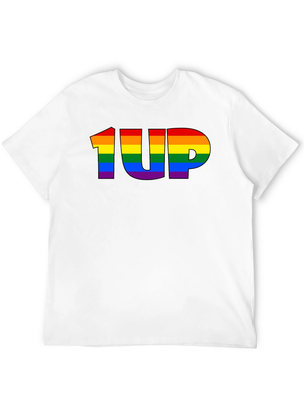 Rainbow 1UP Graphic Black T-Shirt