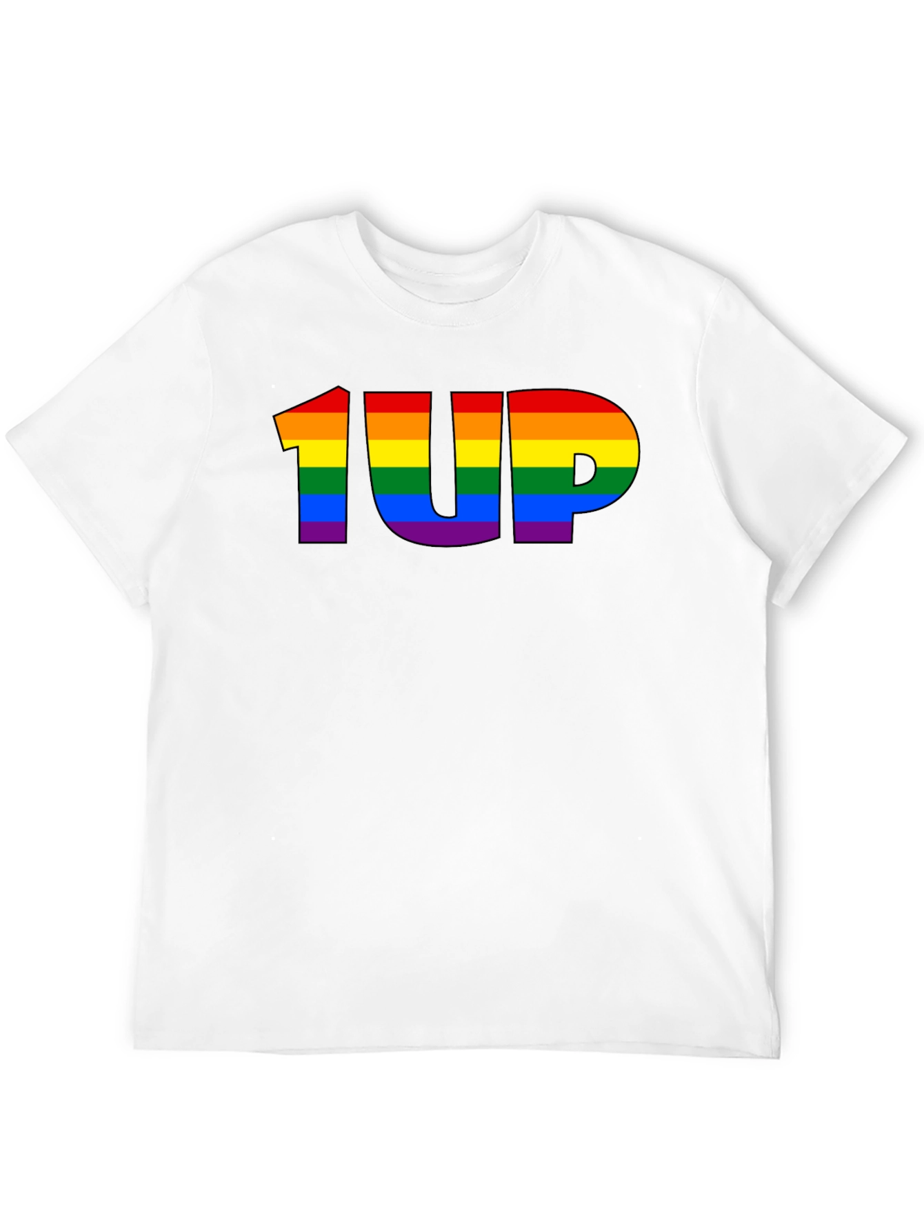 Rainbow 1UP Graphic Black T-Shirt