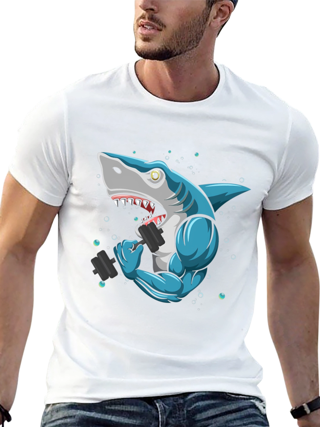 Shark Gym T-Shirt - Funny Workout Tee