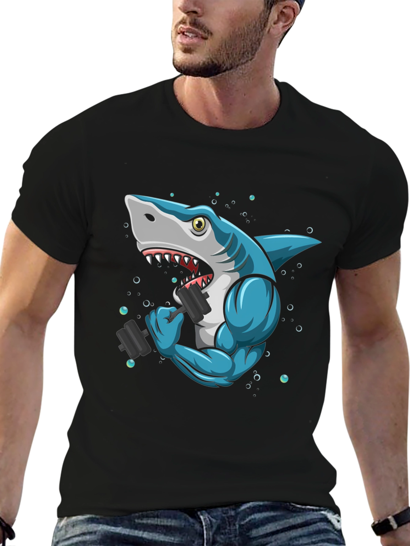 Shark Gym T-Shirt - Funny Workout Tee