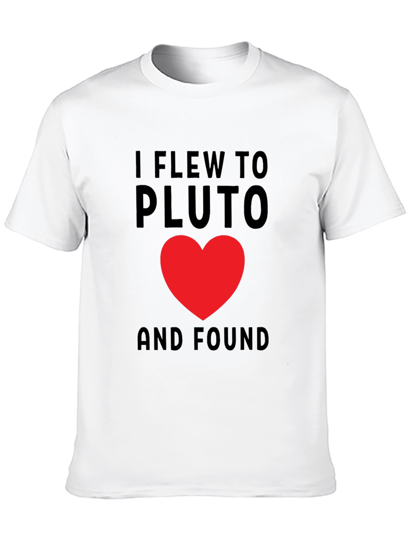 I Flew To Pluto Heart Graphic T-Shirt