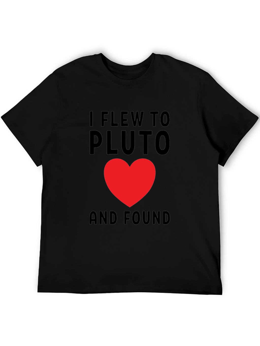 I Flew To Pluto Heart Graphic T-Shirt