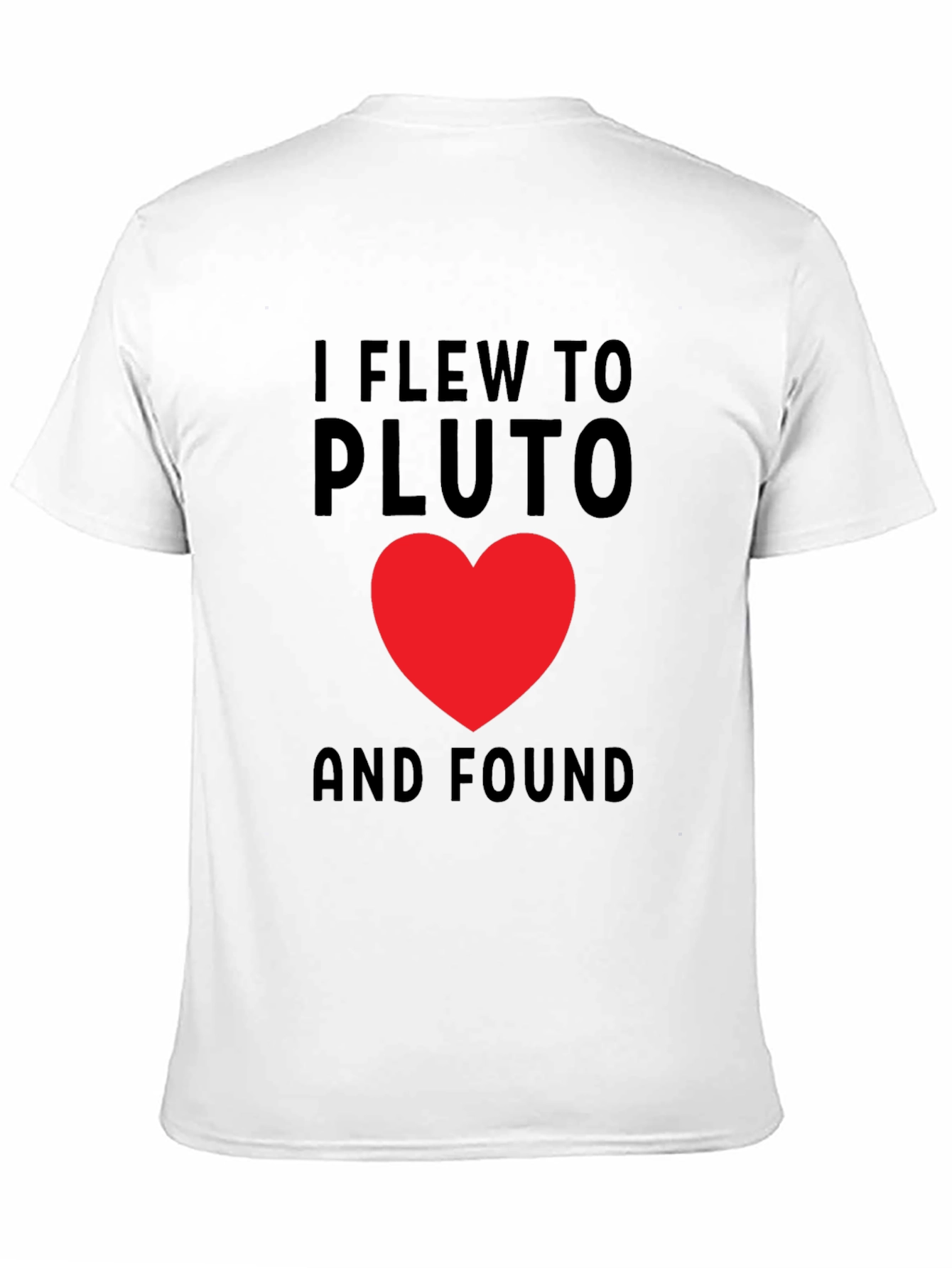 I Flew To Pluto Heart Graphic T-Shirt