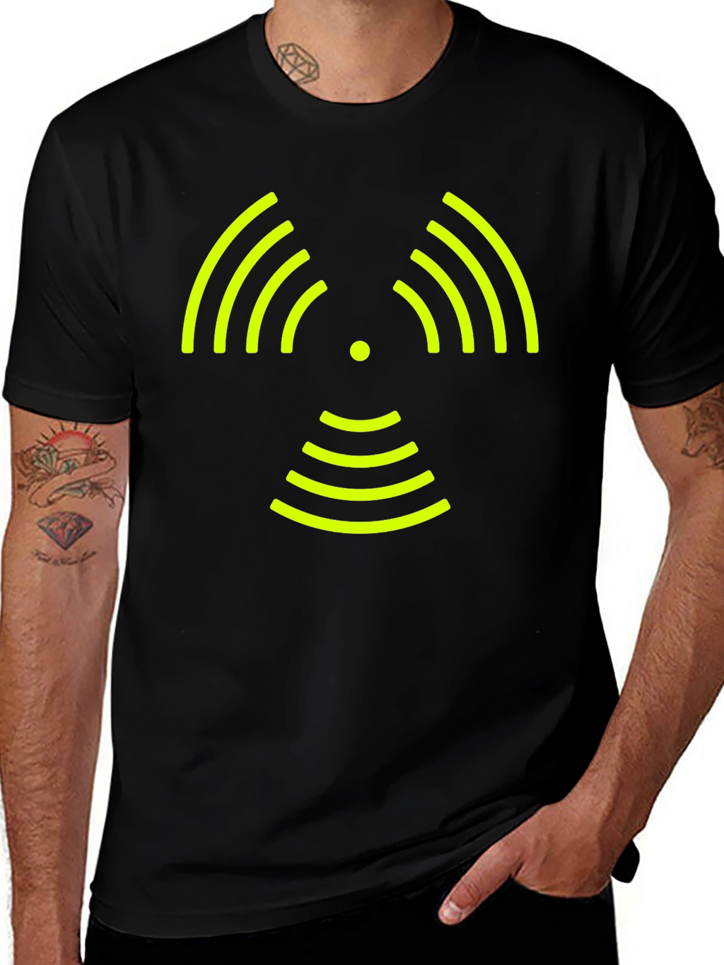 Signal Wave Graphic Tee - Modern Style