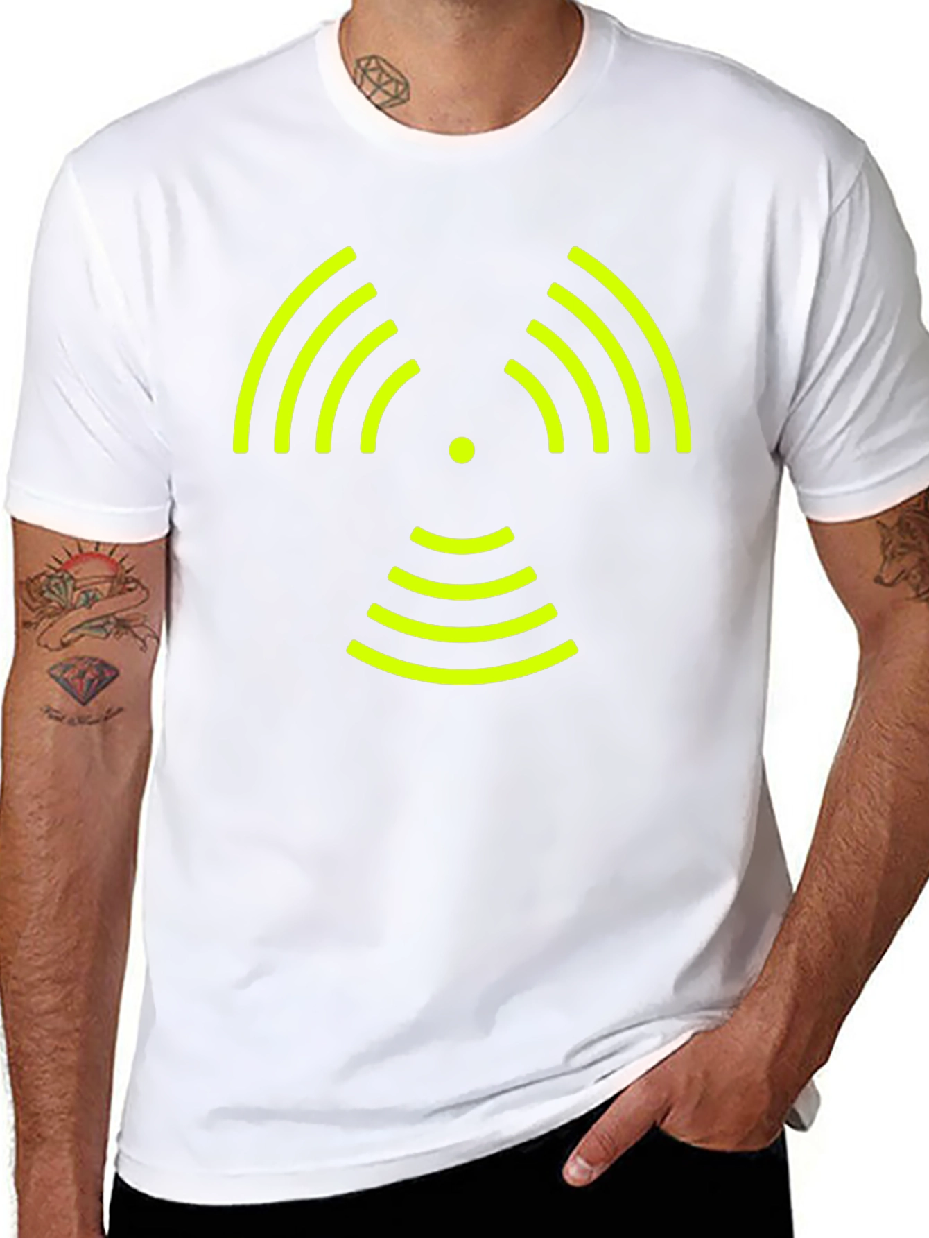 Signal Wave Graphic Tee - Modern Style