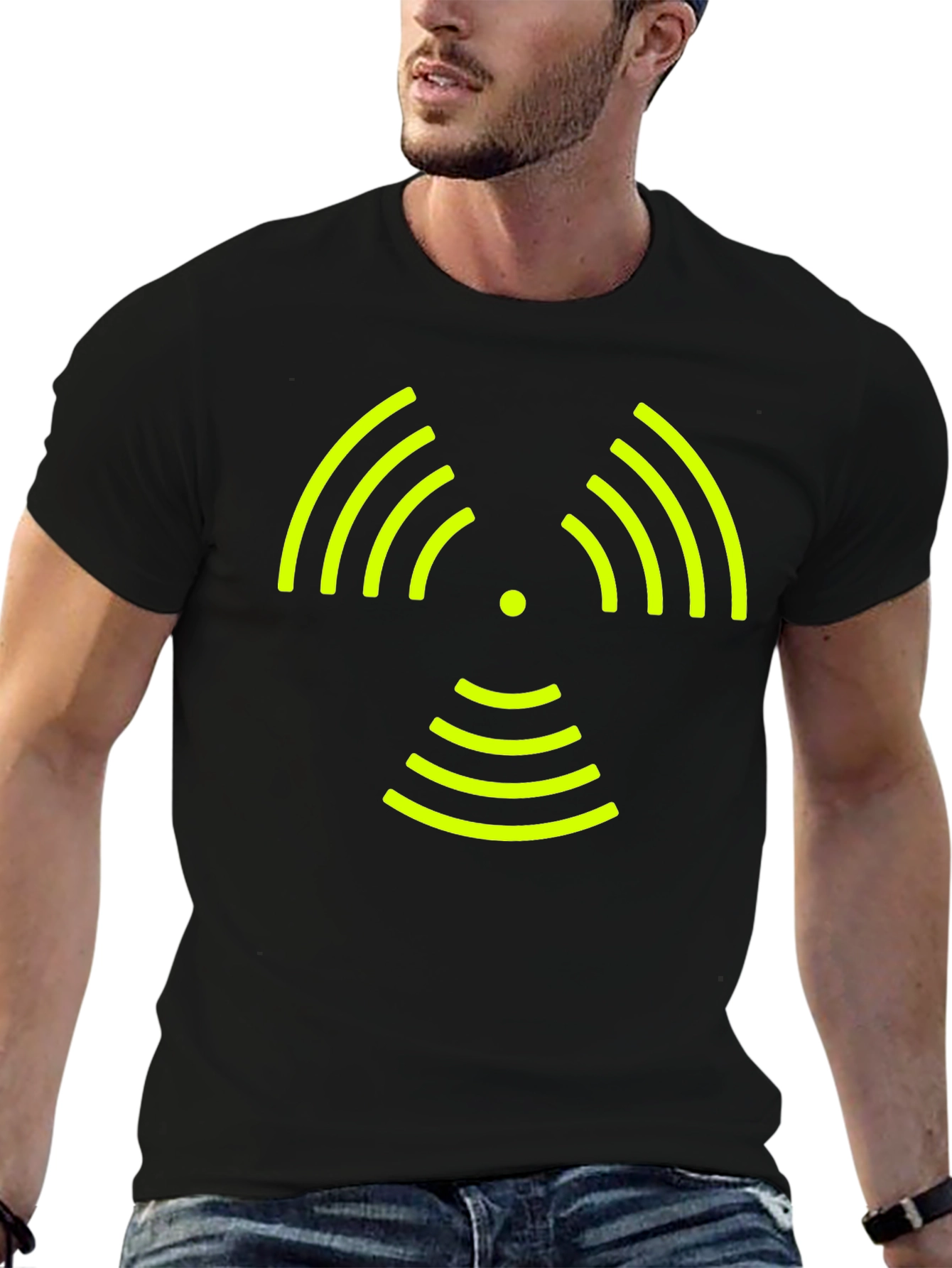 Signal Wave Graphic Tee - Modern Style