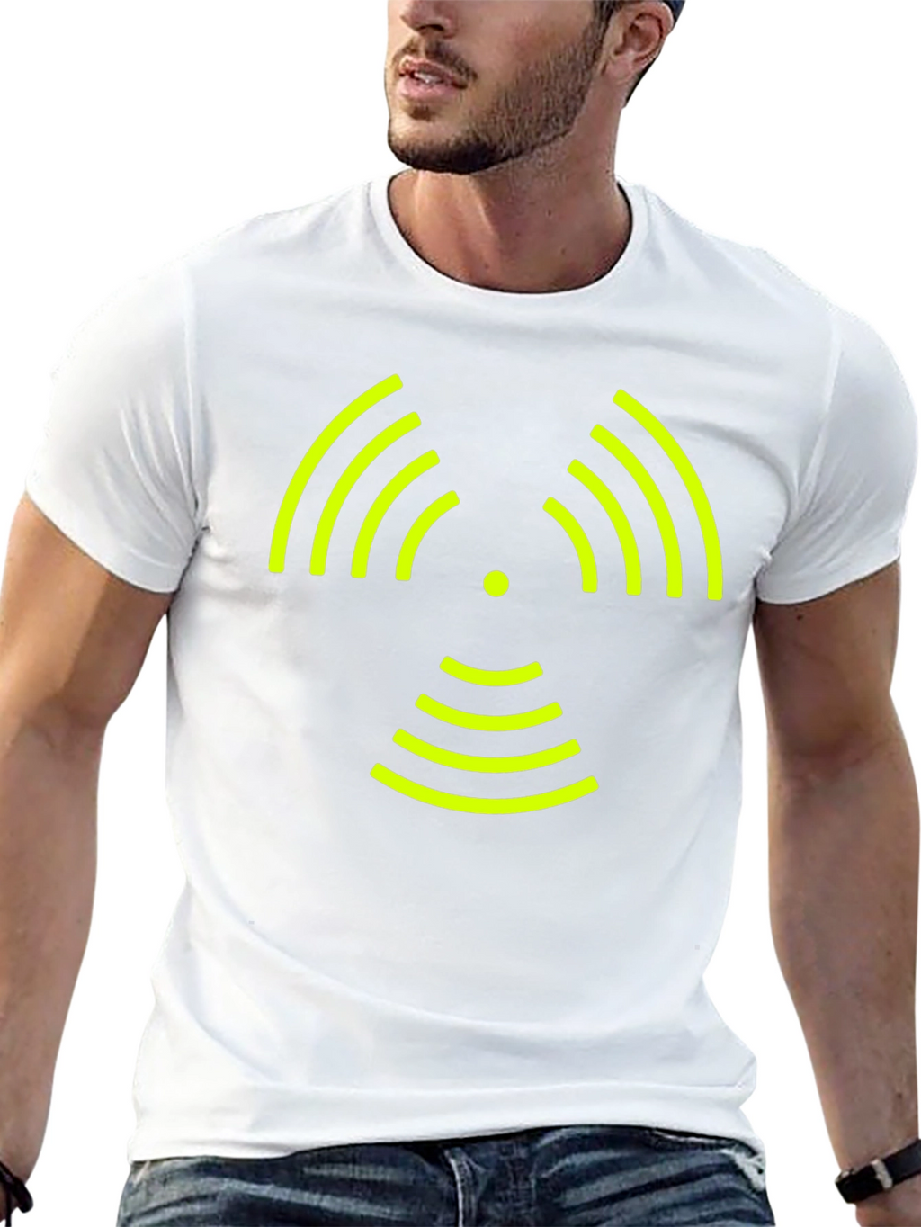 Signal Wave Graphic Tee - Modern Style