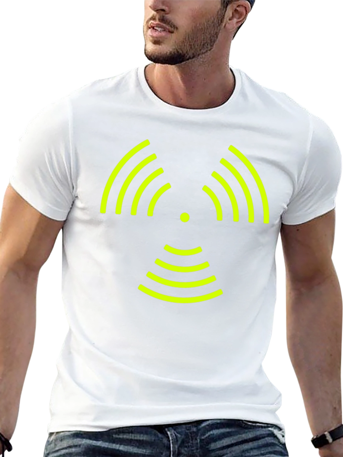 Signal Wave Graphic Tee - Modern Style