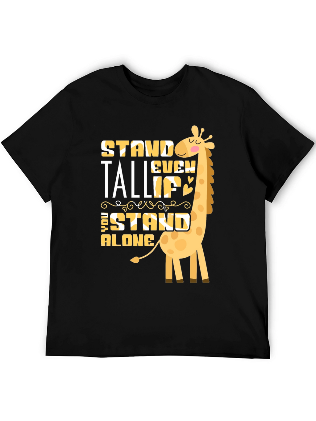 Stand Tall Giraffe Graphic T-Shirt