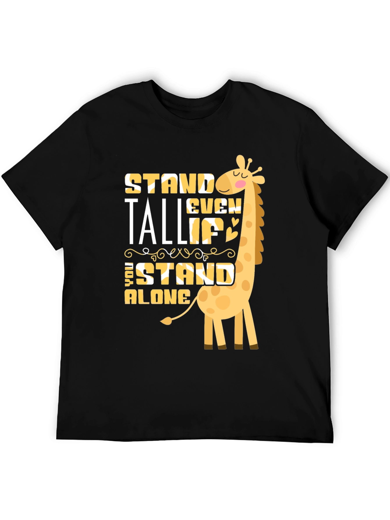 Stand Tall Giraffe Graphic T-Shirt