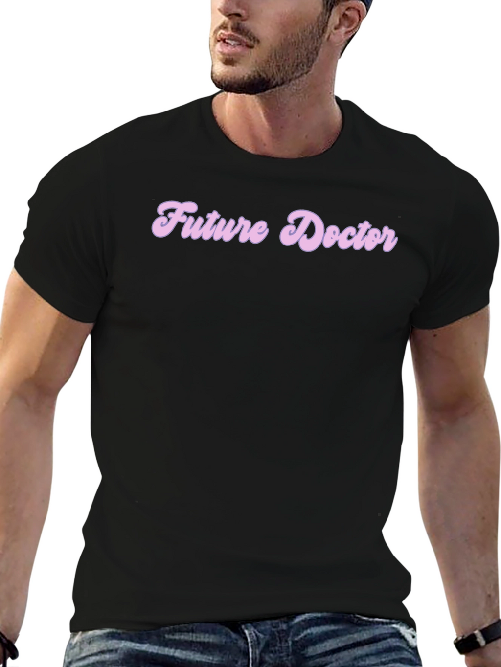 Future Doctor Graphic T-Shirt - Black Casual Tee