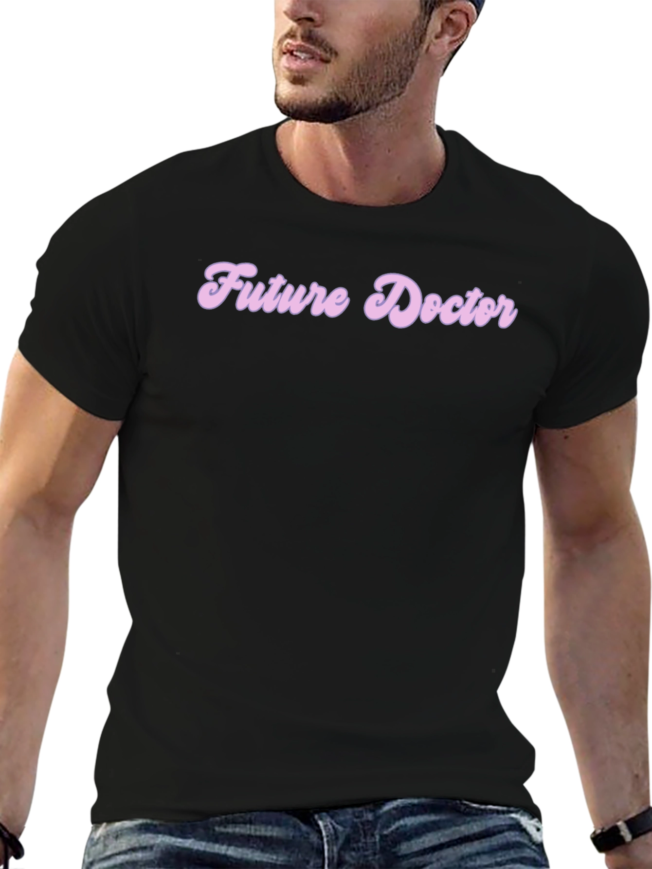 Future Doctor Graphic T-Shirt - Black Casual Tee