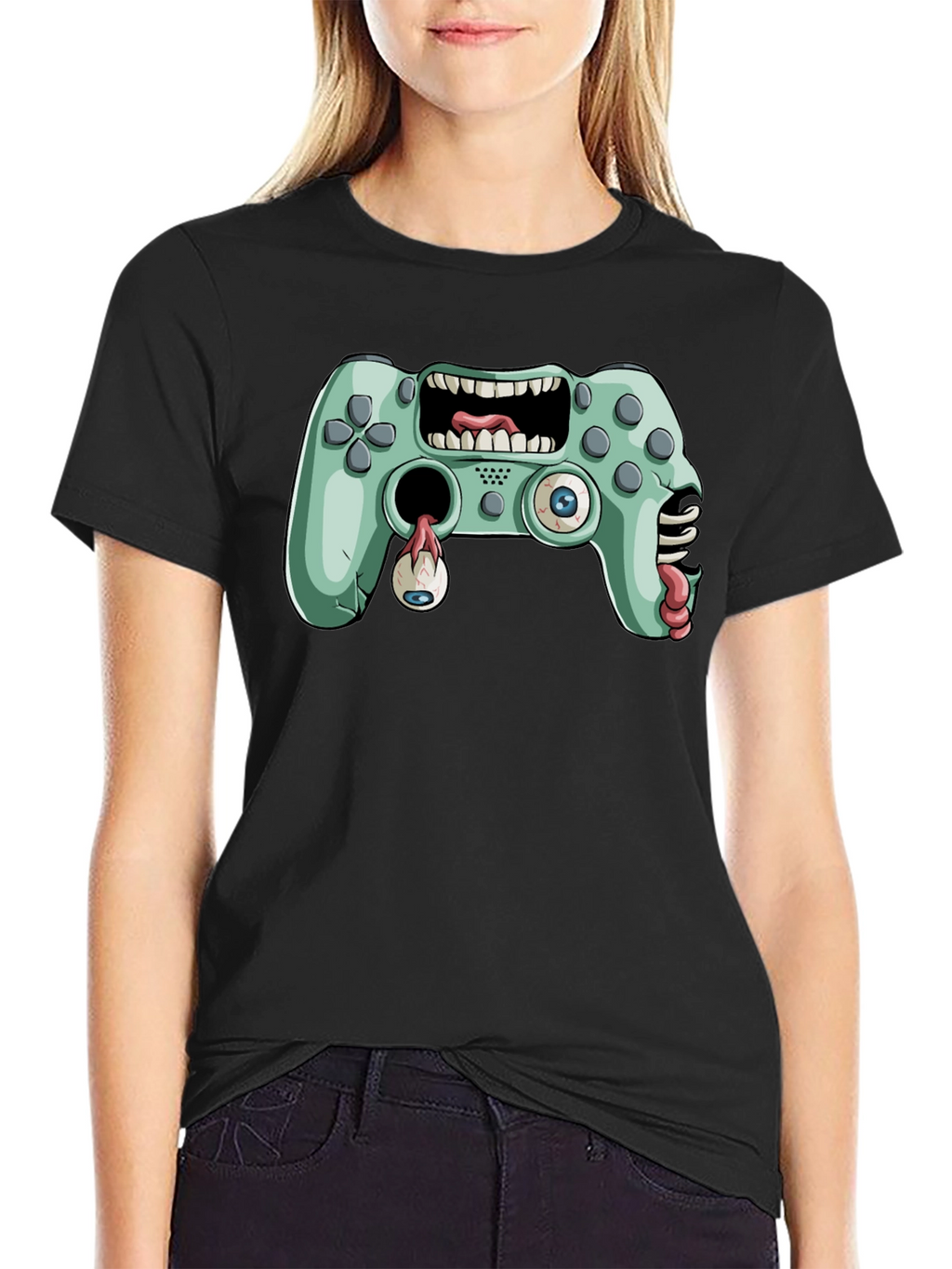 Zombie Game Controller Graphic T-Shirt