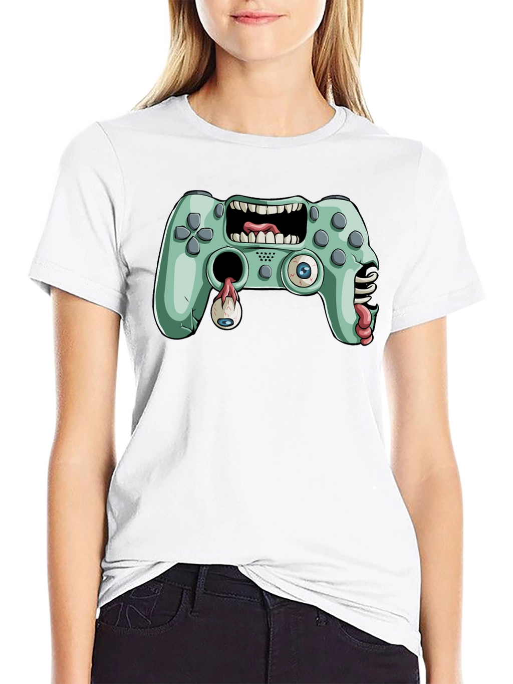 Zombie Game Controller Graphic T-Shirt
