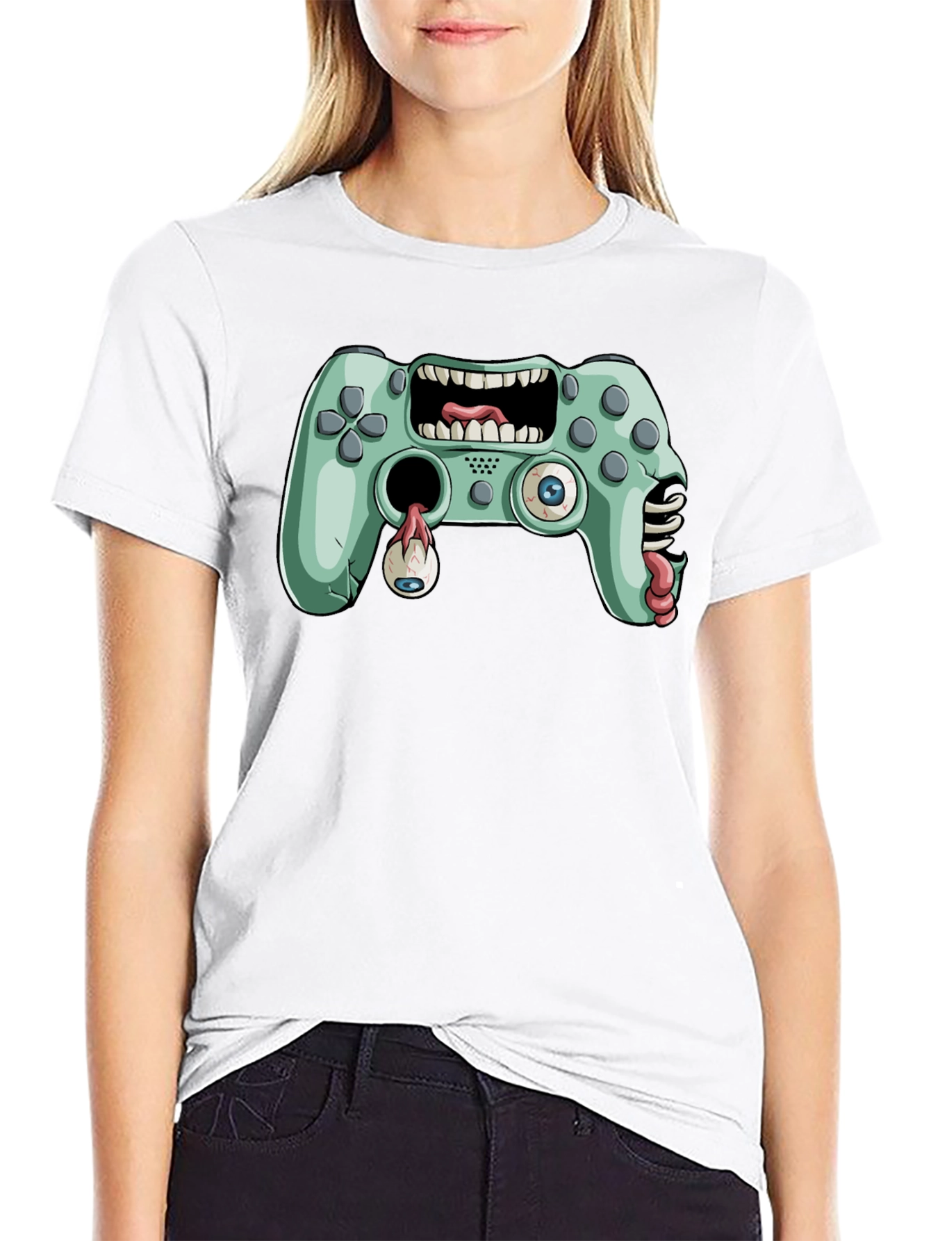 Zombie Game Controller Graphic T-Shirt