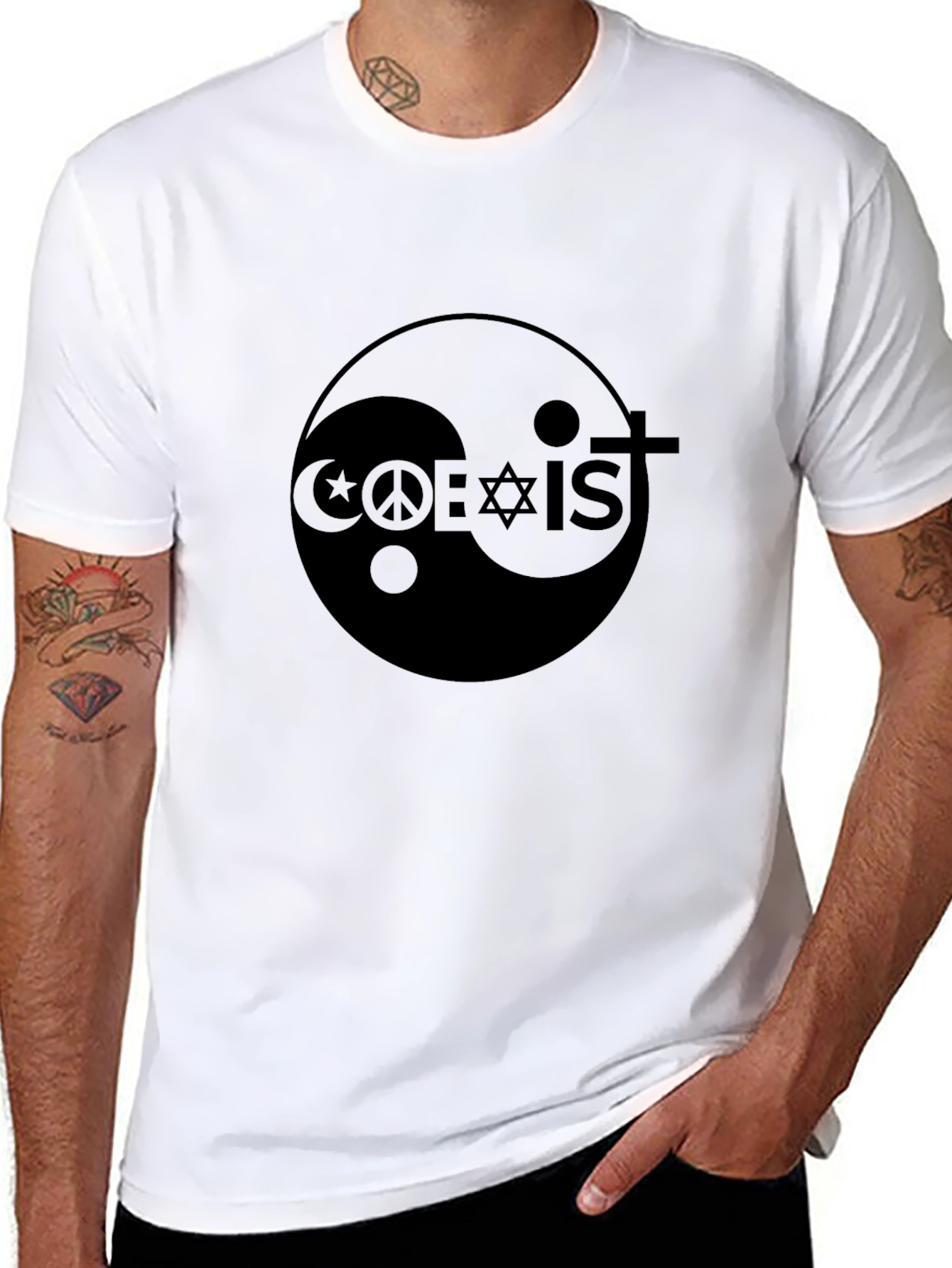 Coexist Graphic Black T-Shirt