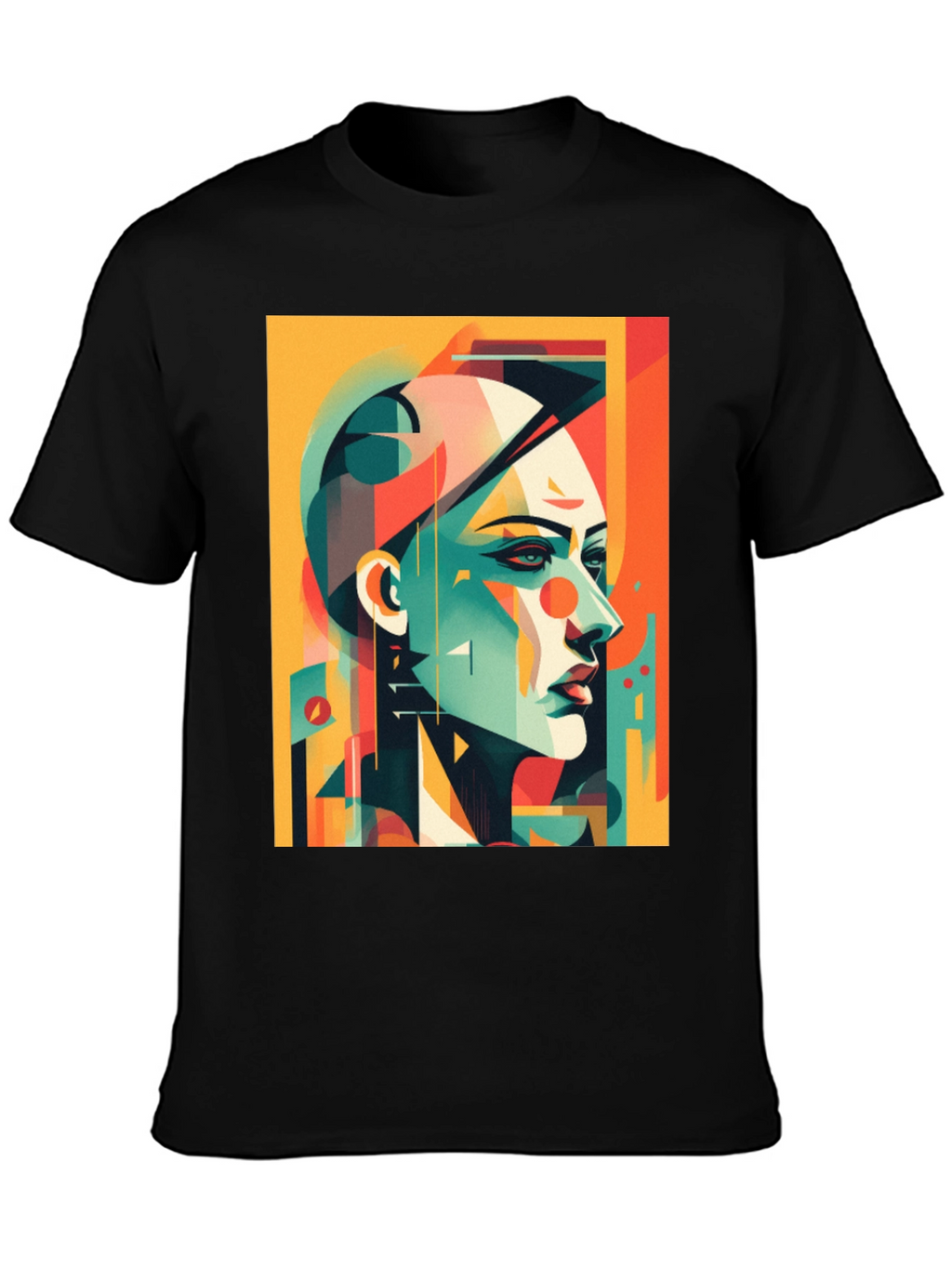 Abstract Geometric Portrait T-Shirt