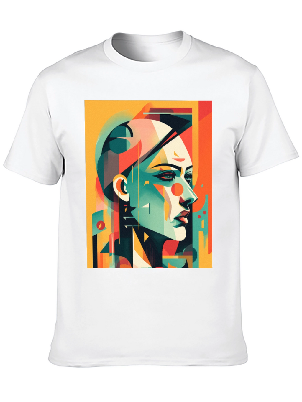 Abstract Geometric Portrait T-Shirt