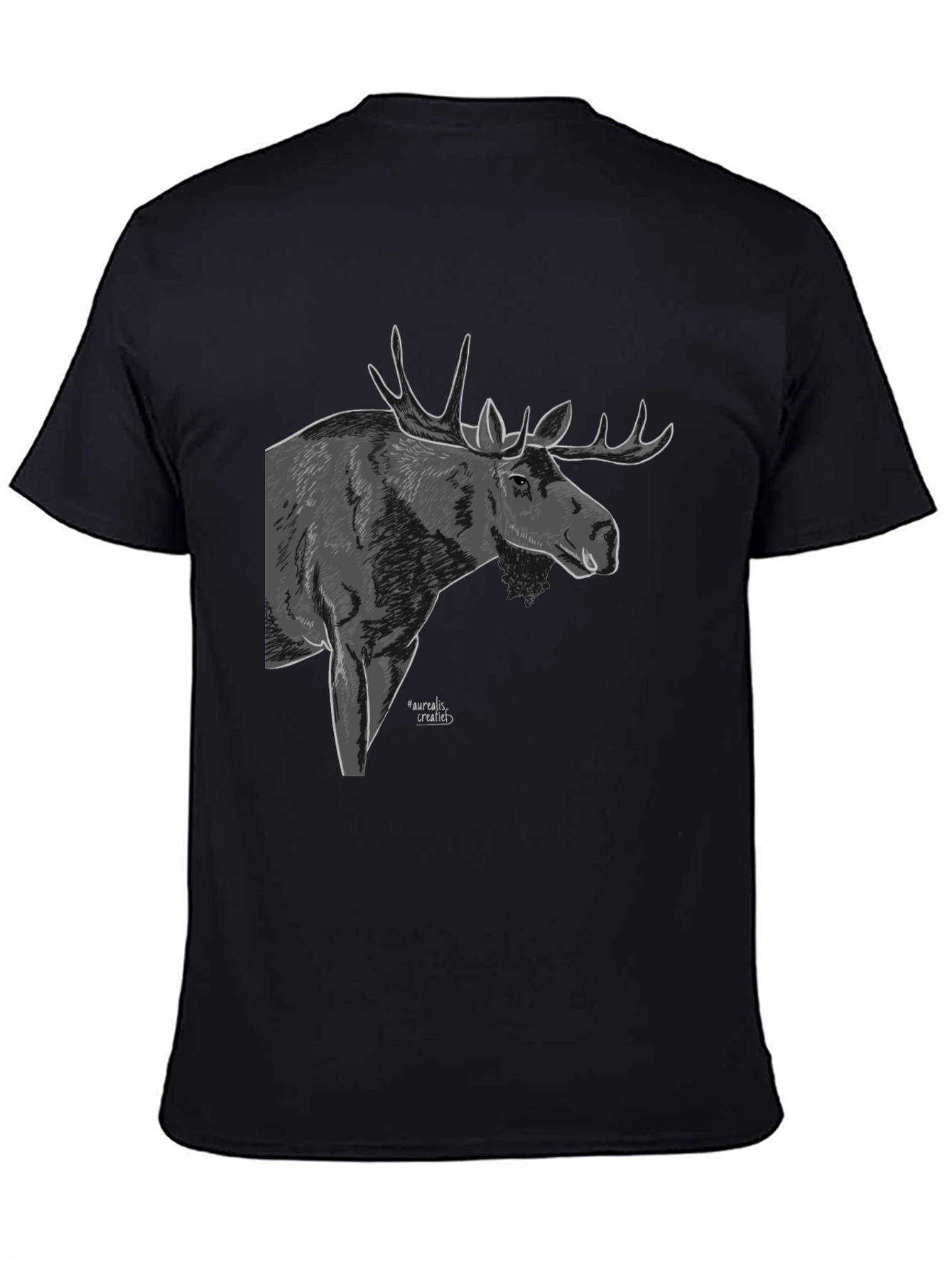 Moose Graphic T-Shirt - Black