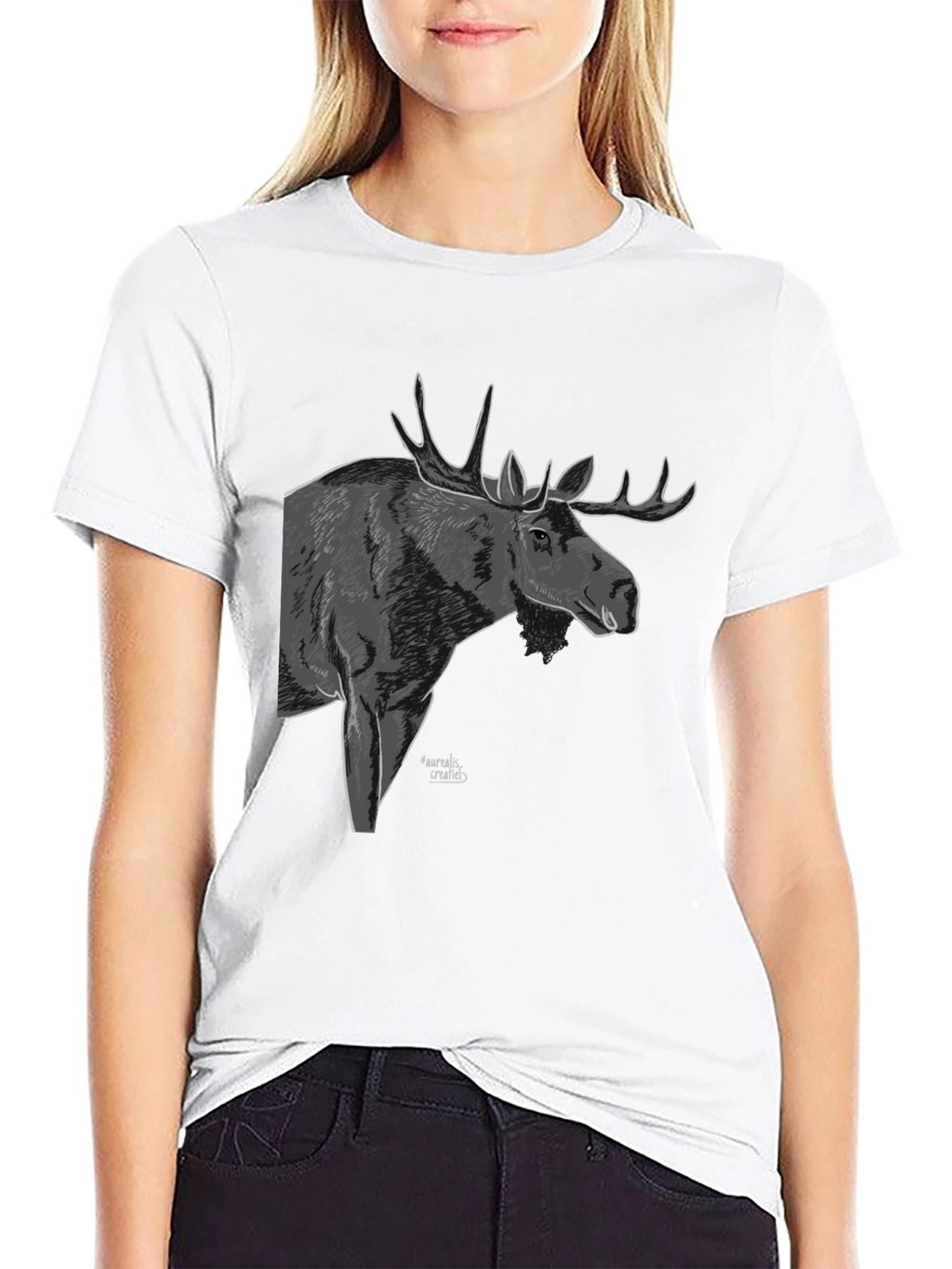 Moose Graphic T-Shirt - Black