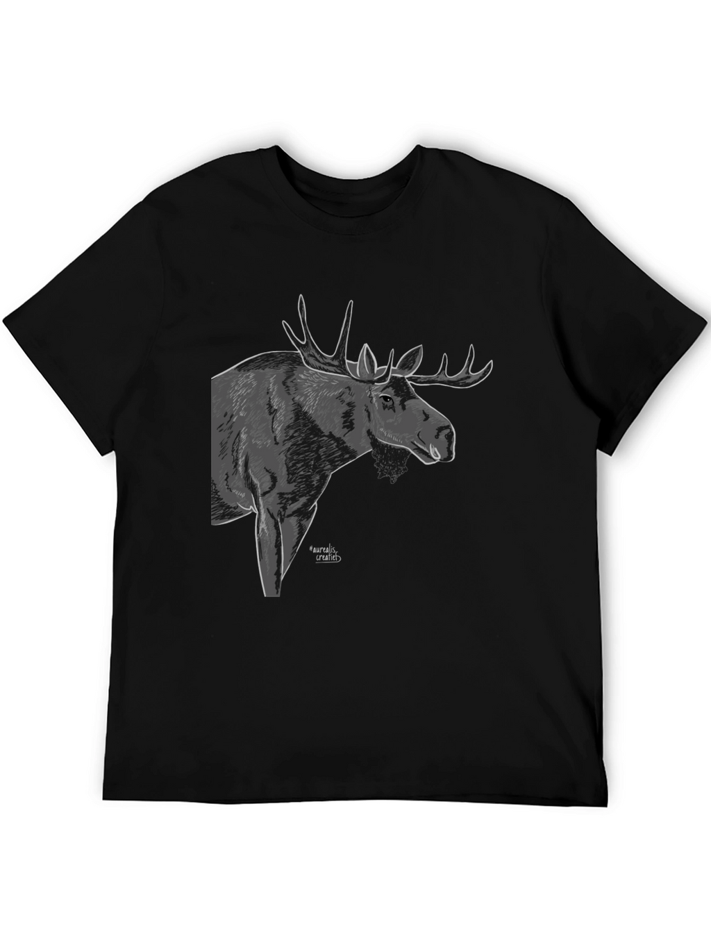 Moose Graphic T-Shirt - Black