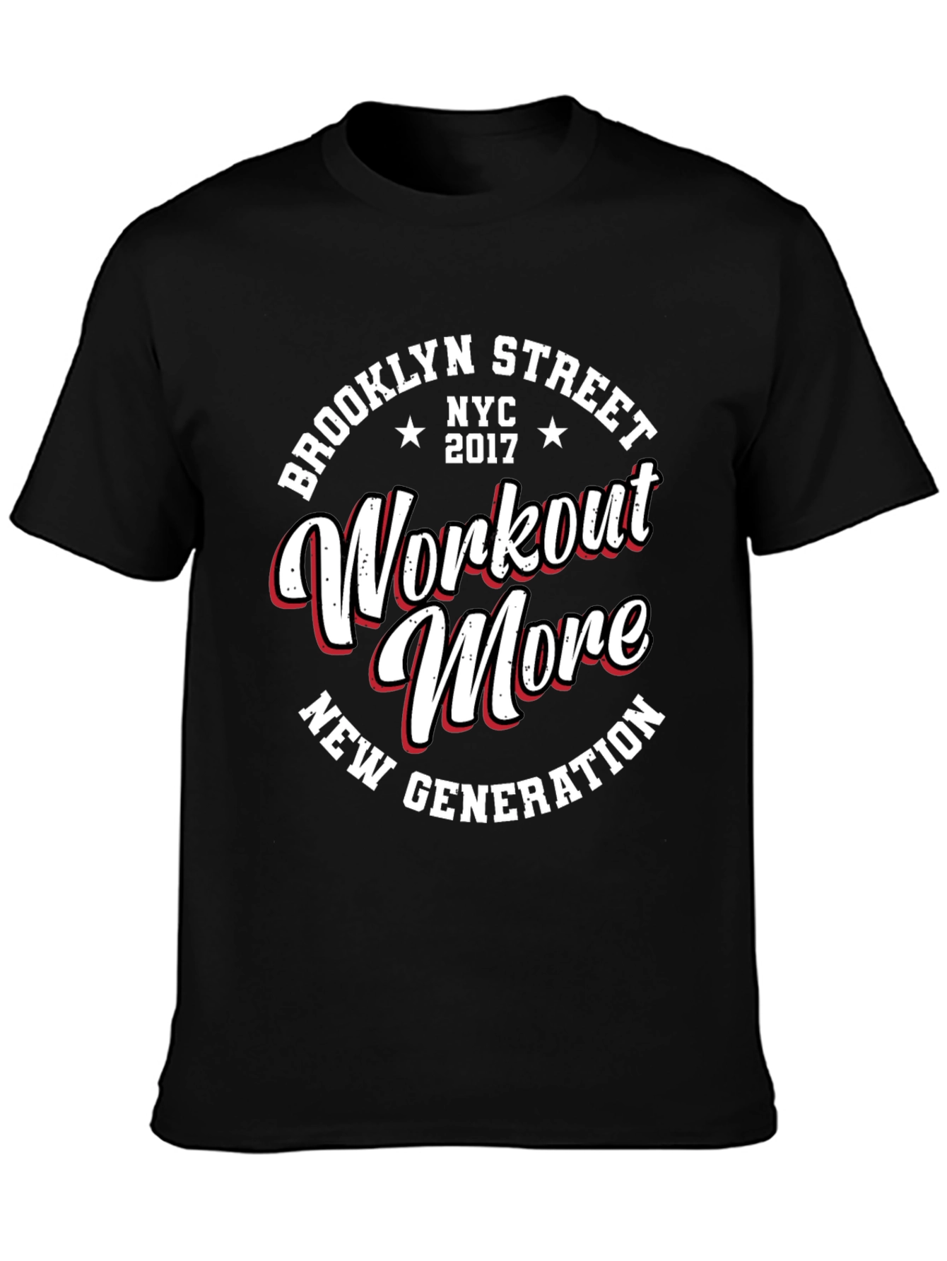 Brooklyn Street Workout More Black Graphic T-Shirt