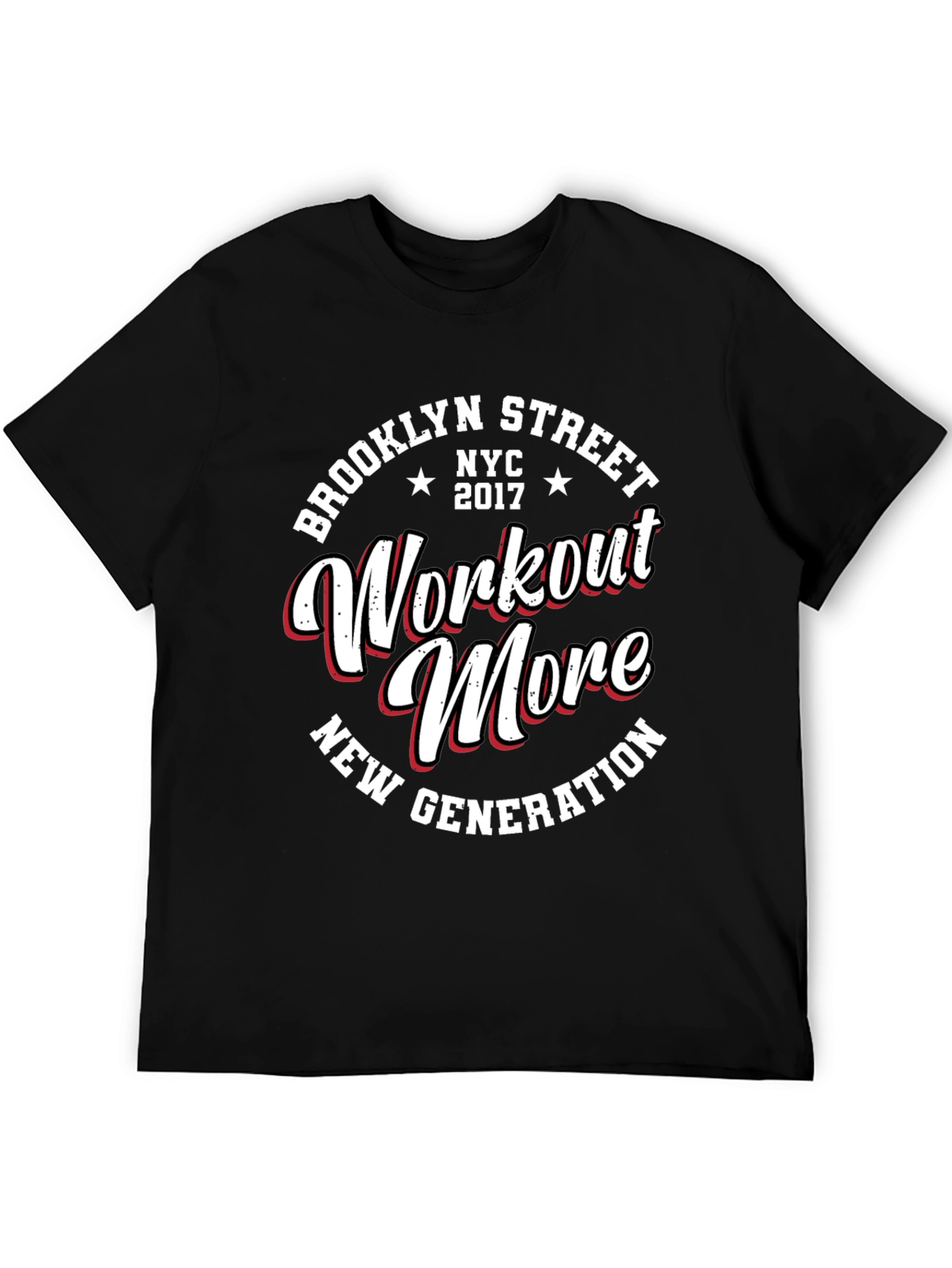 Brooklyn Street Workout More Black Graphic T-Shirt