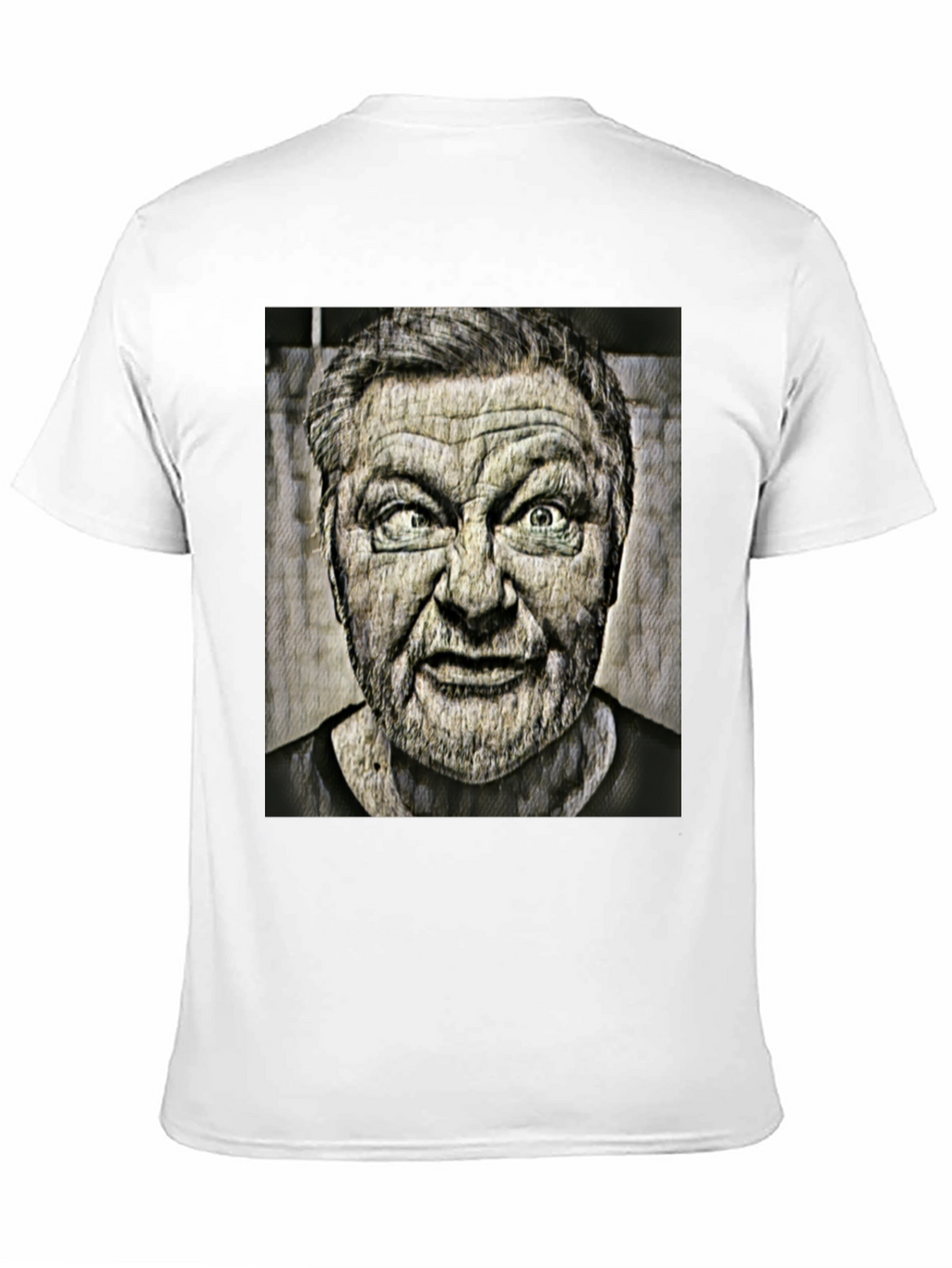 Cross-Eyed Man Graphic Black T-Shirt