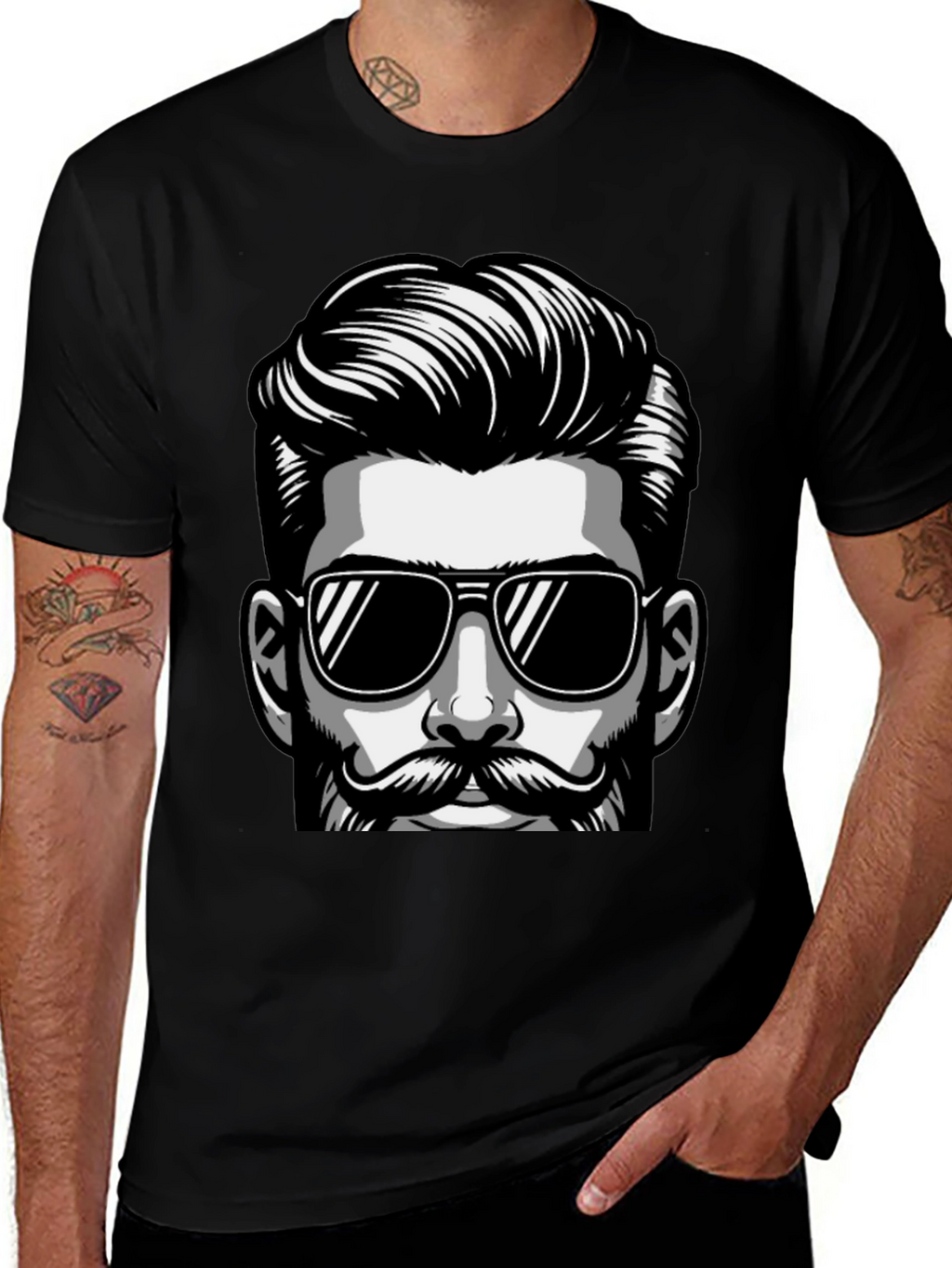 Cool Dude Graphic Tee - Stylish Black T-Shirt