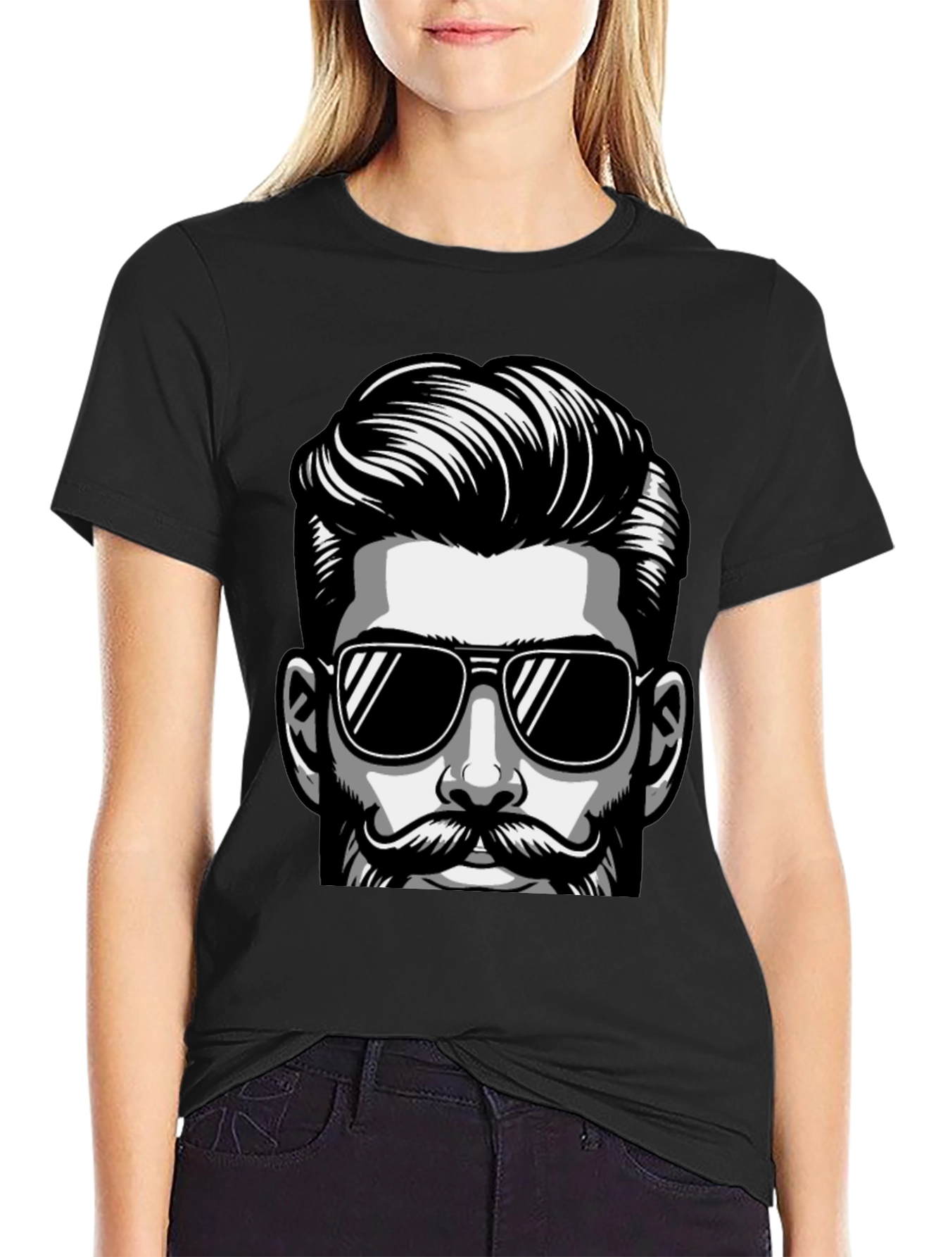 Cool Dude Graphic Tee - Stylish Black T-Shirt