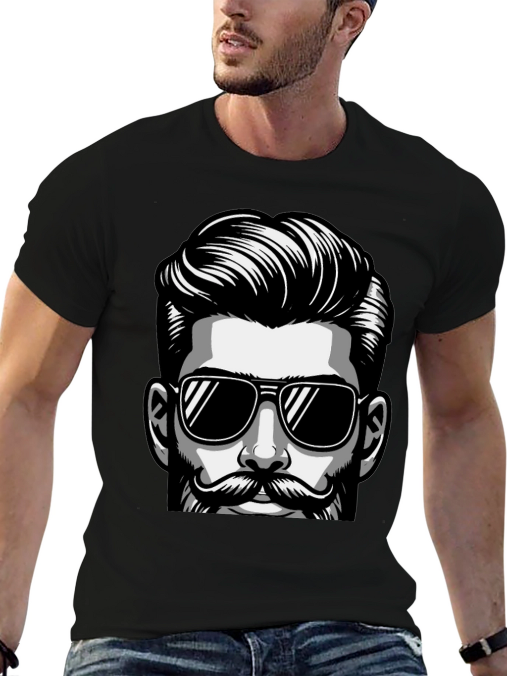 Cool Dude Graphic Tee - Stylish Black T-Shirt
