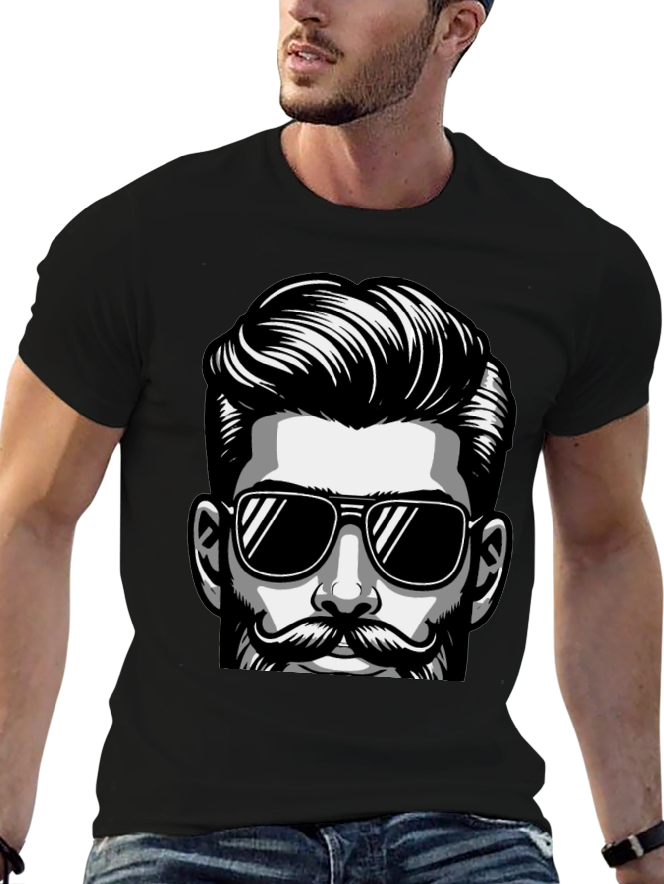 Cool Dude Graphic Tee - Stylish Black T-Shirt