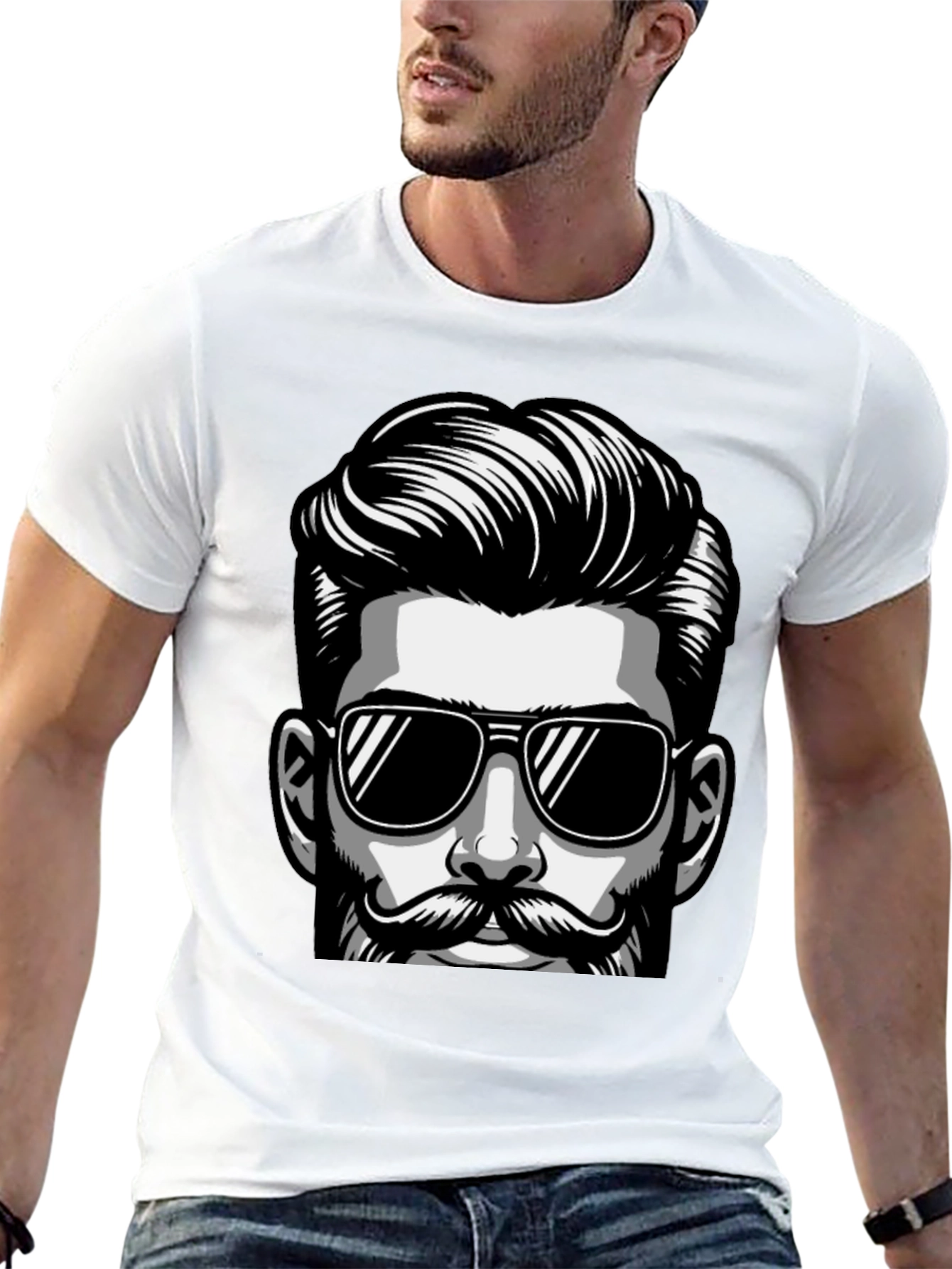 Cool Dude Graphic Tee - Stylish Black T-Shirt