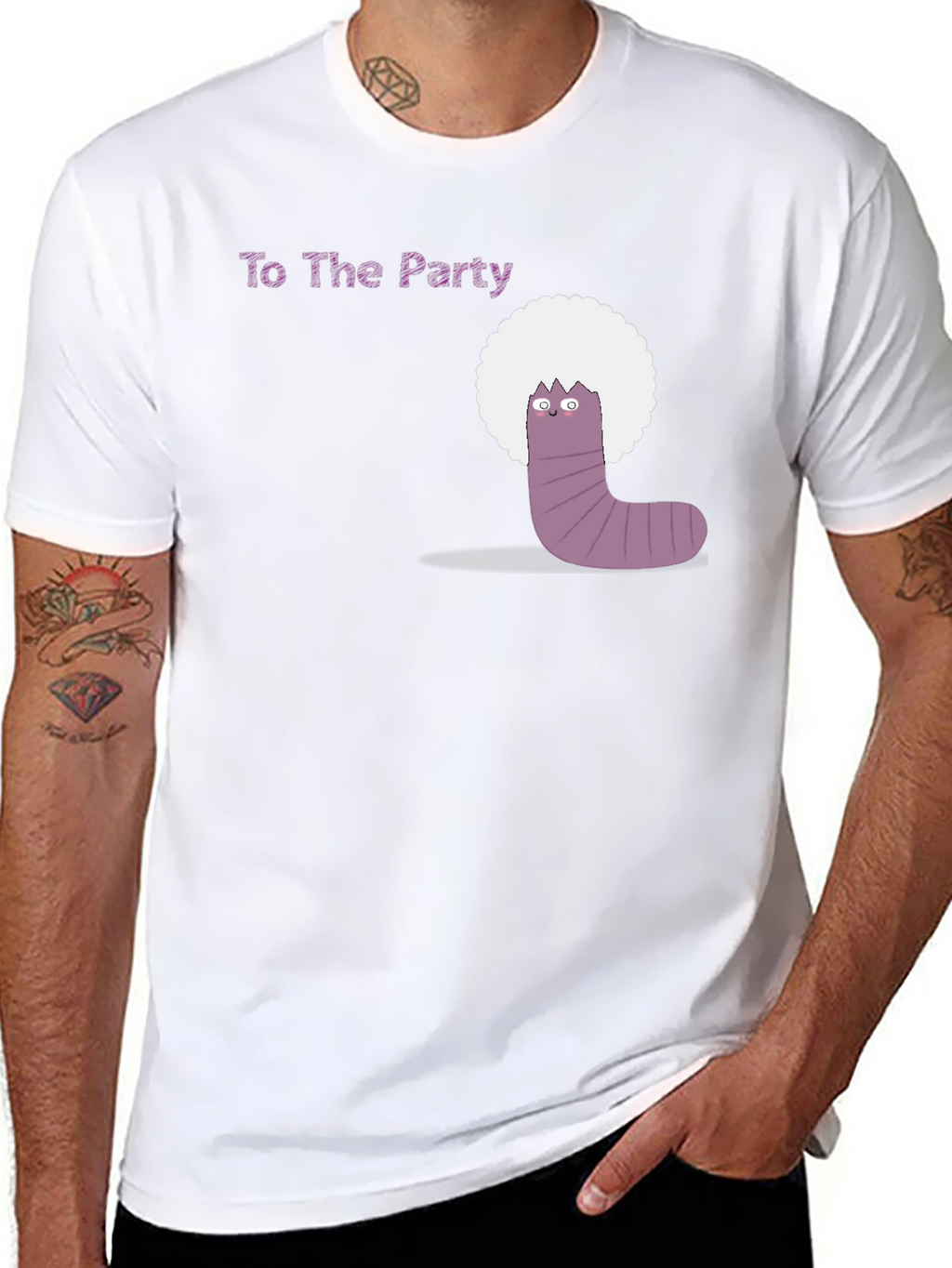 Party Worm Tee - Black Cotton T-Shirt