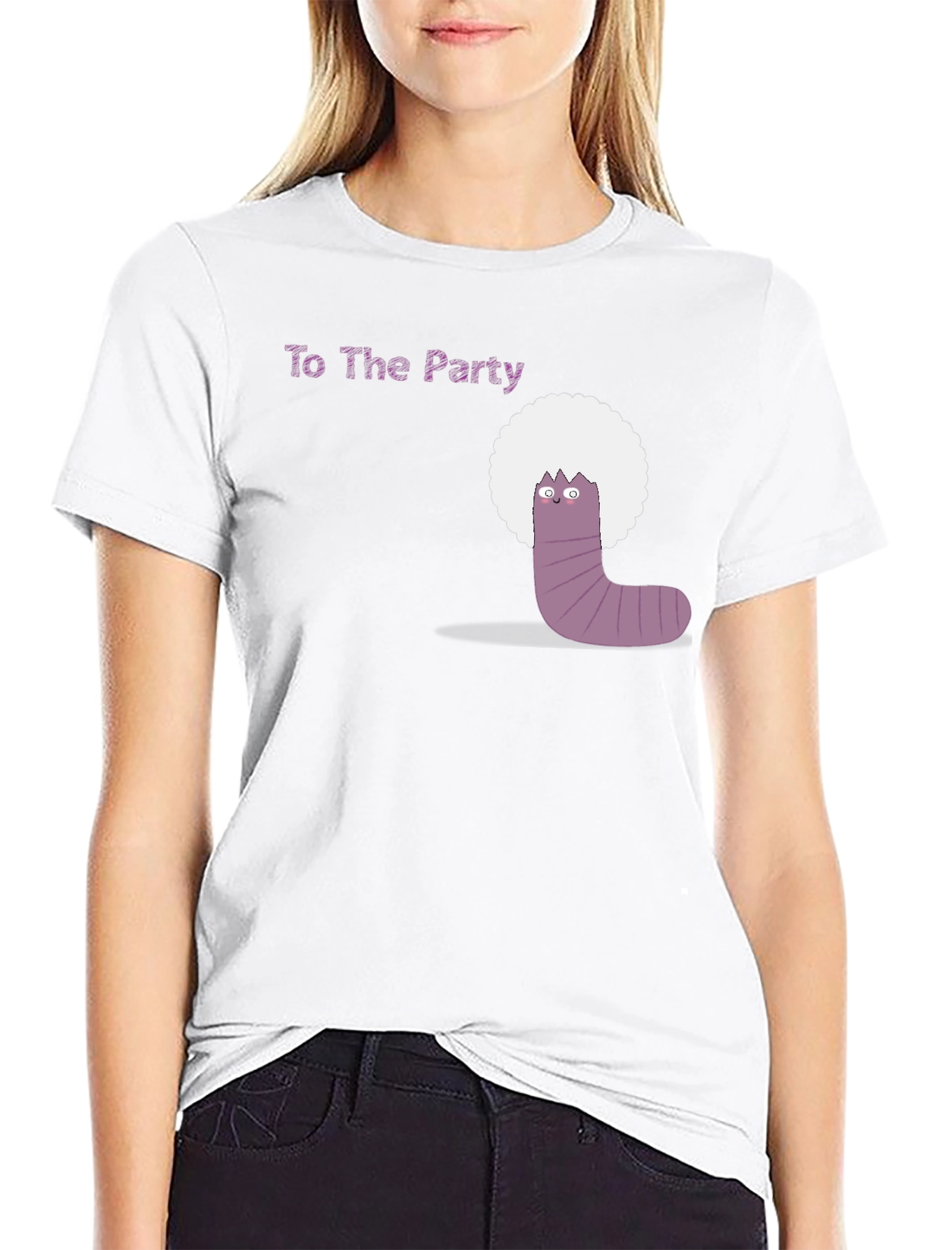 Party Worm Tee - Black Cotton T-Shirt