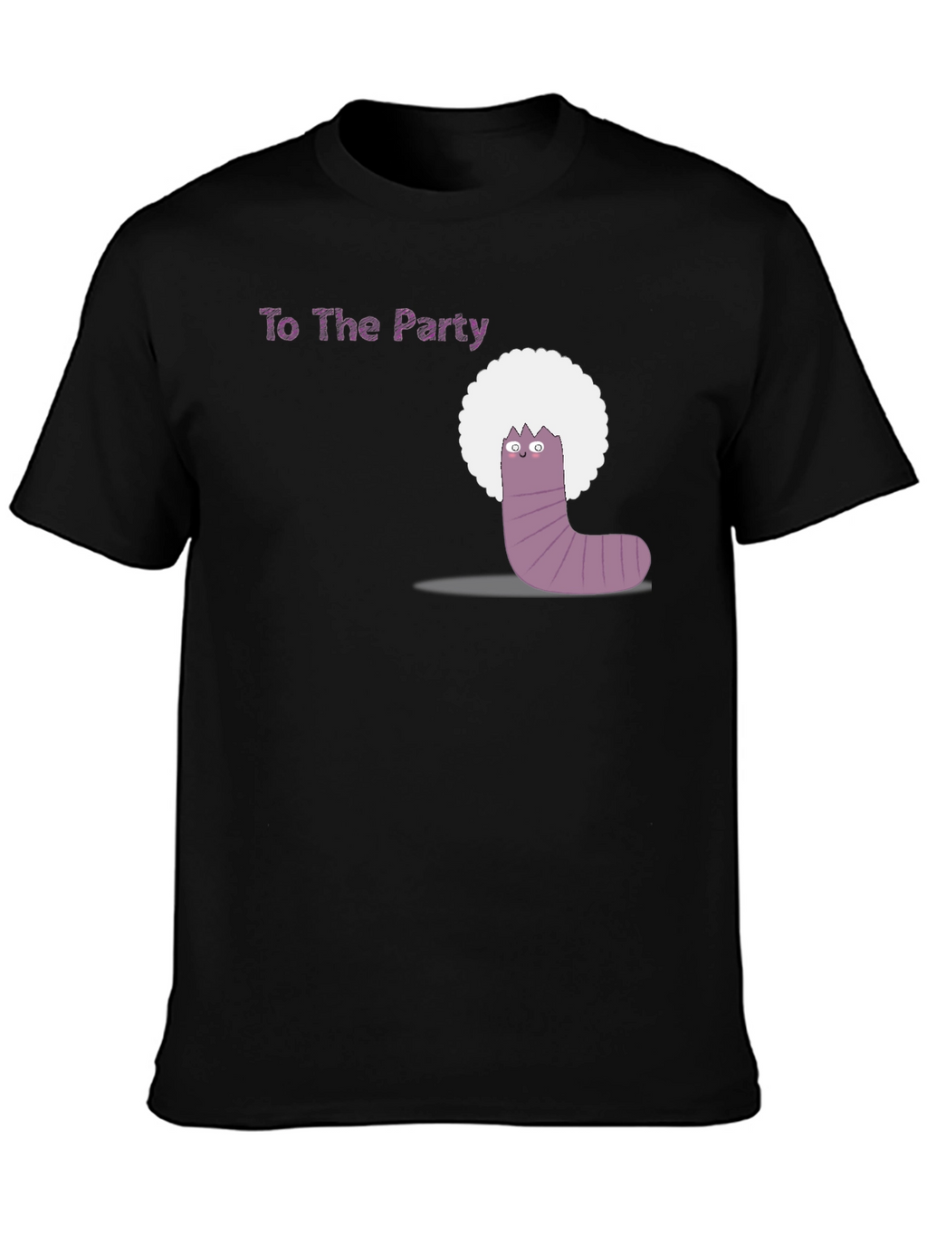 Party Worm Tee - Black Cotton T-Shirt