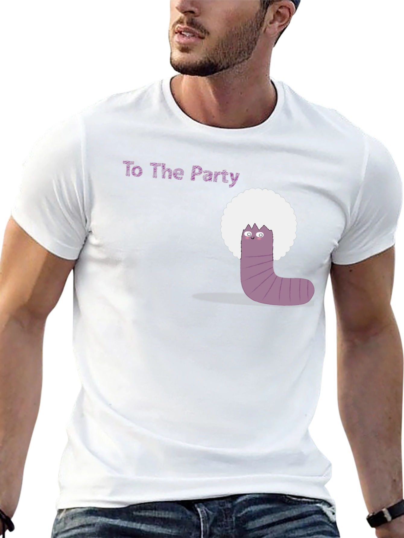 Party Worm Tee - Black Cotton T-Shirt