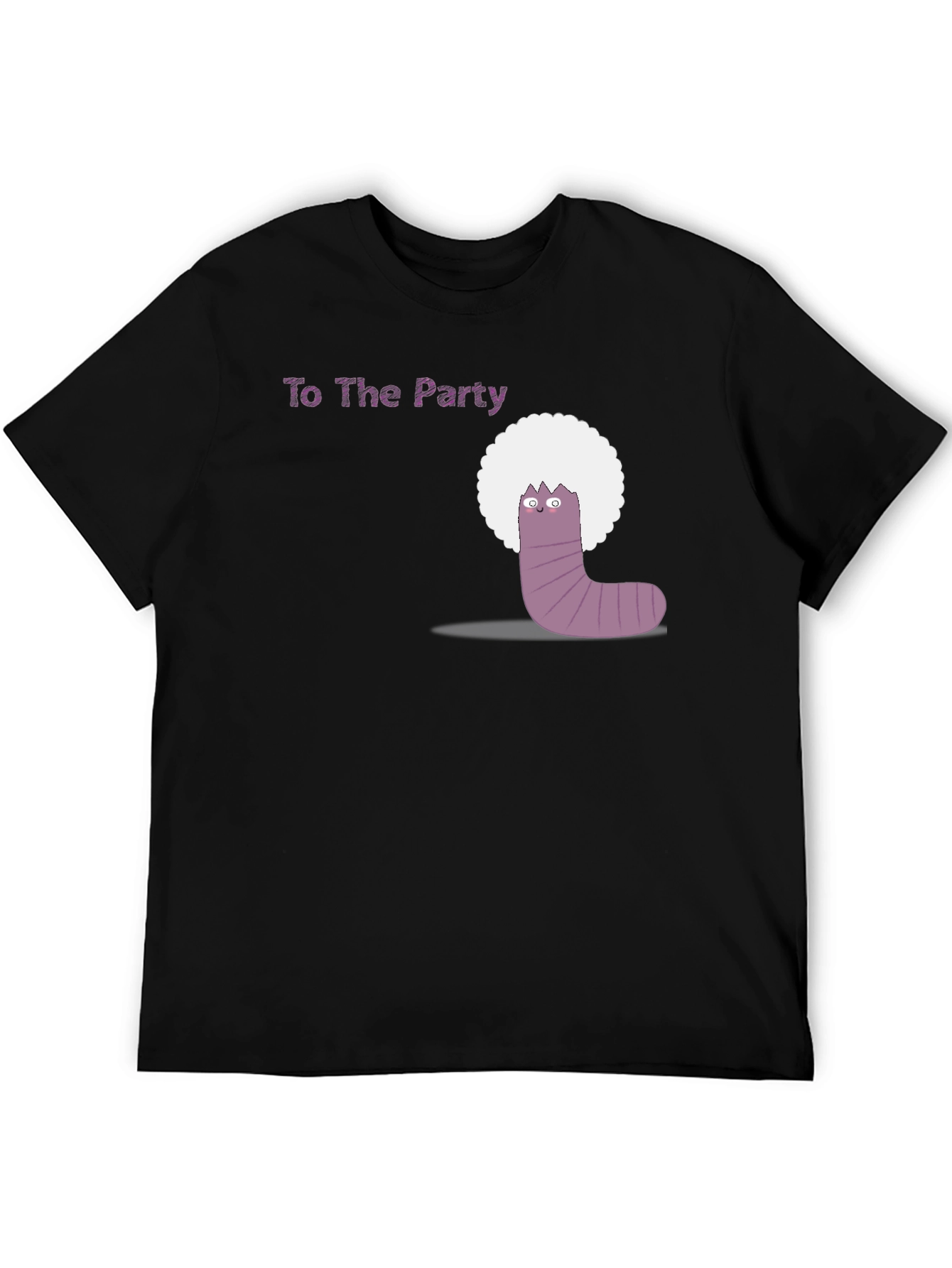 Party Worm Tee - Black Cotton T-Shirt