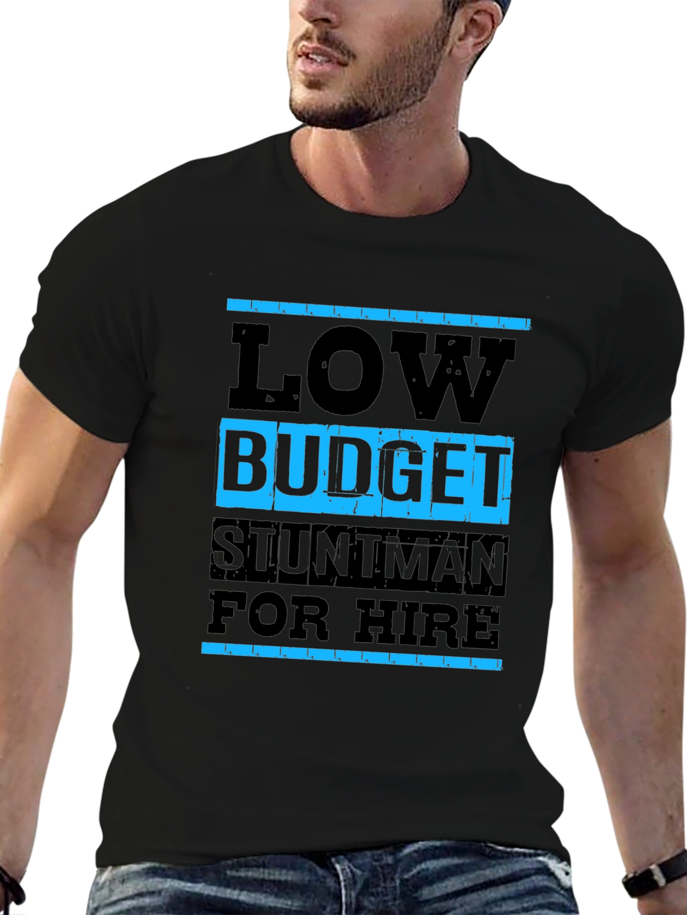 Low Budget Stuntman T-Shirt - Black