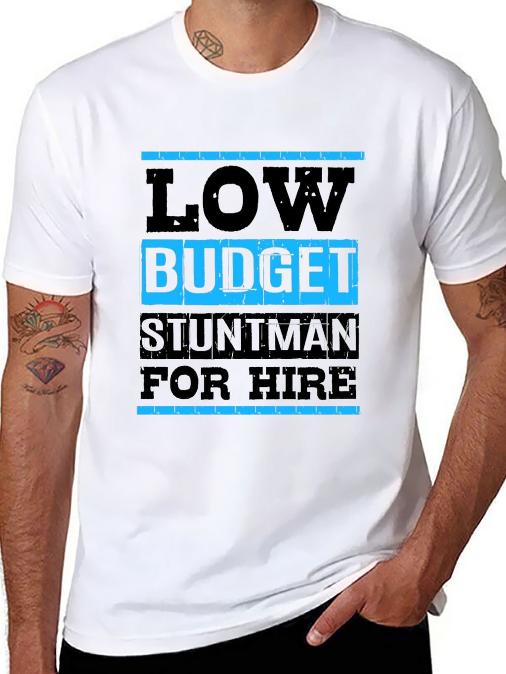 Low Budget Stuntman T-Shirt - Black