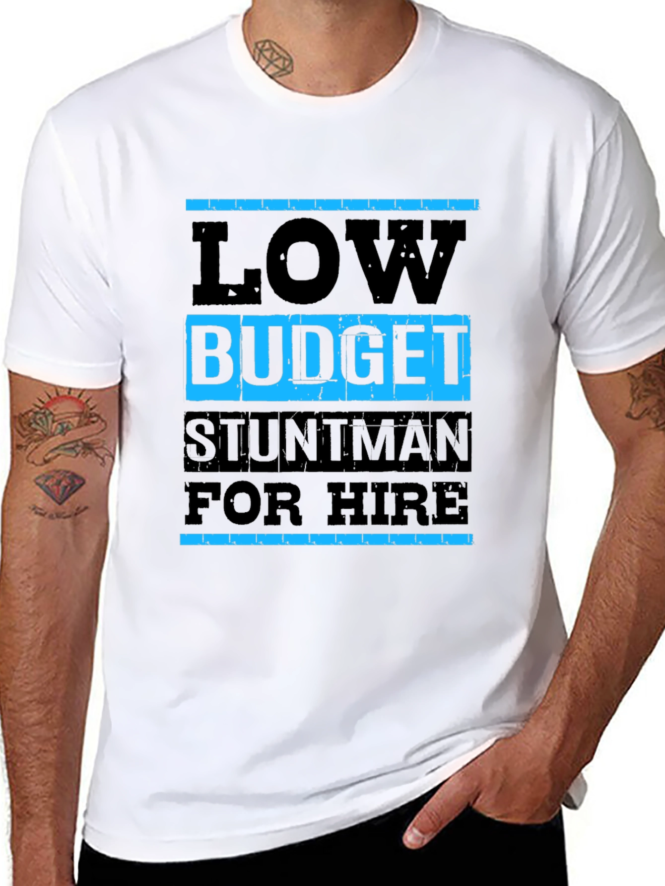 Low Budget Stuntman T-Shirt - Black