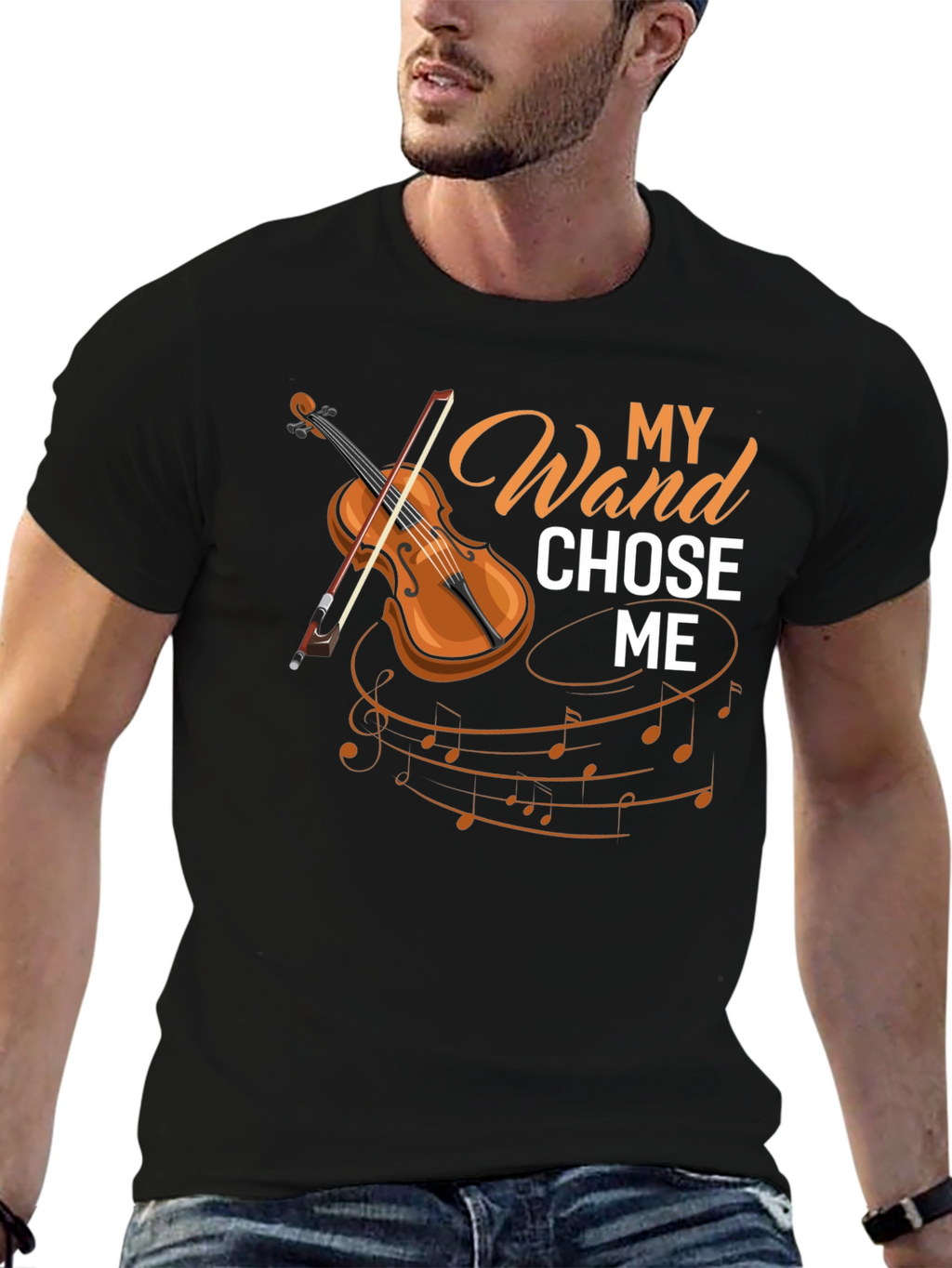 My Wand Chose Me Violin T-Shirt