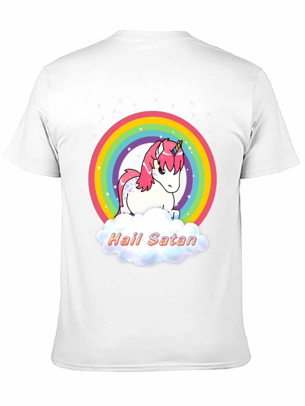 Hail Satan Unicorn Rainbow T-Shirt