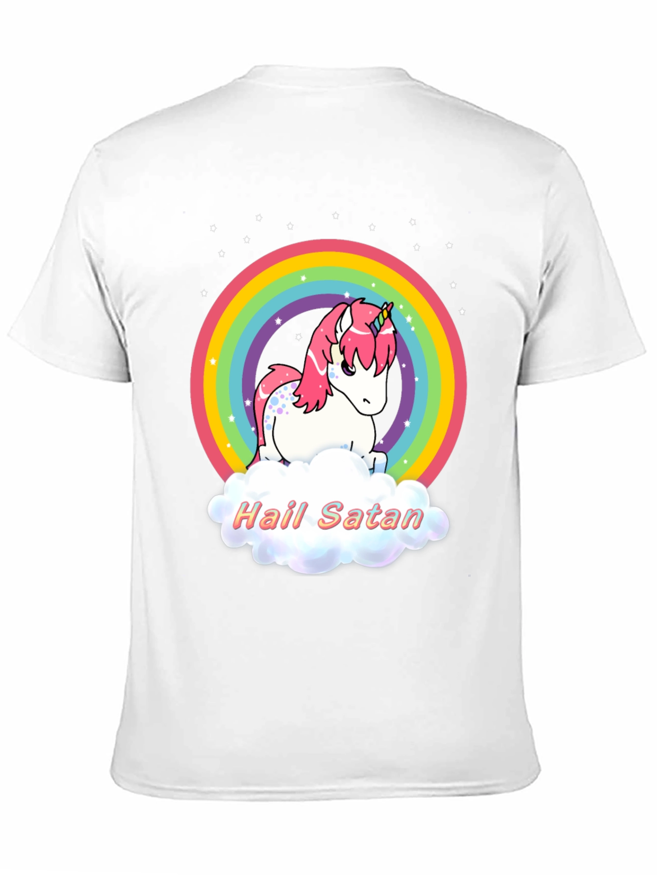 Hail Satan Unicorn Rainbow T-Shirt