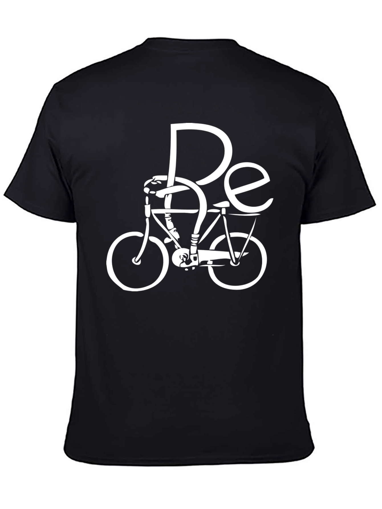 Be Cycle Black T-Shirt - Stylish Bicycle Design