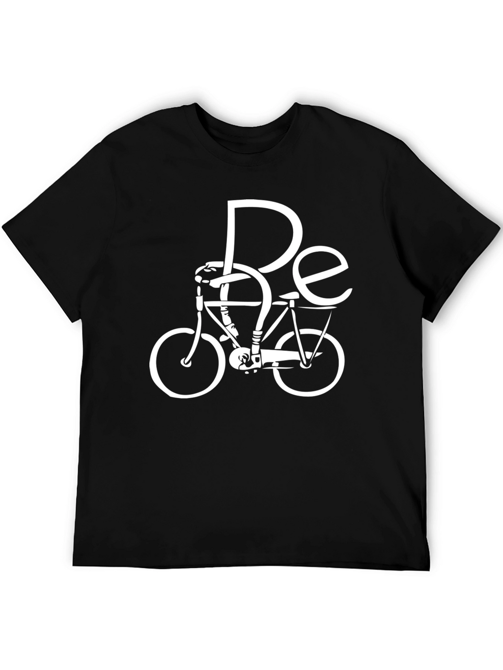 Be Cycle Black T-Shirt - Stylish Bicycle Design