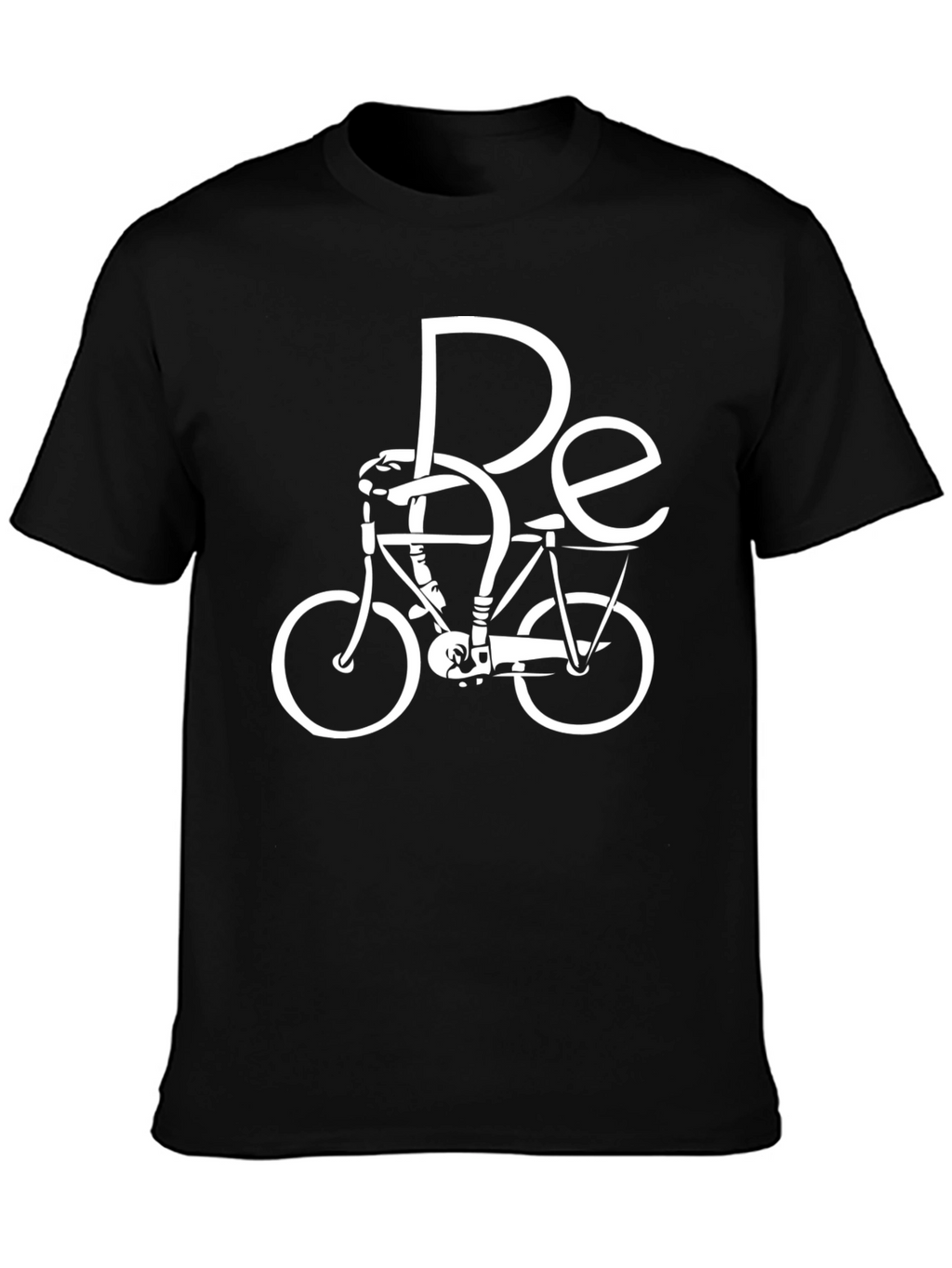 Be Cycle Black T-Shirt - Stylish Bicycle Design