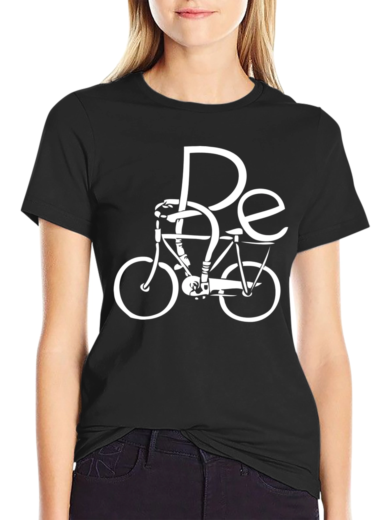 Be Cycle Black T-Shirt - Stylish Bicycle Design