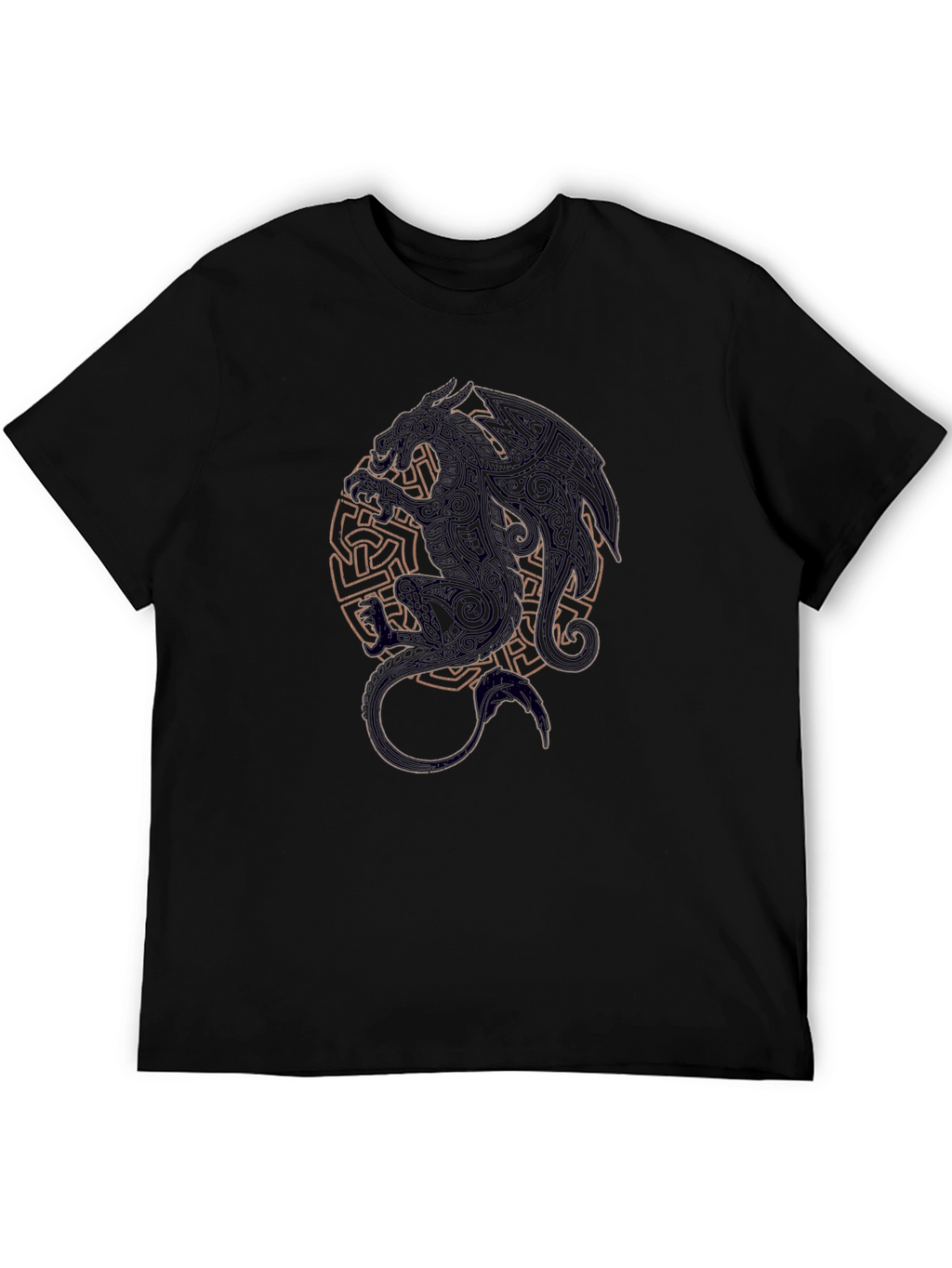 Celtic Dragon Graphic Black T-Shirt