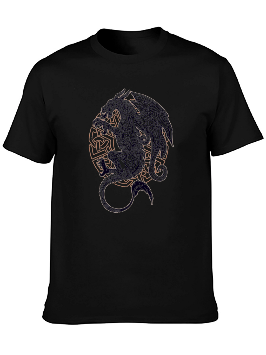 Celtic Dragon Graphic Black T-Shirt